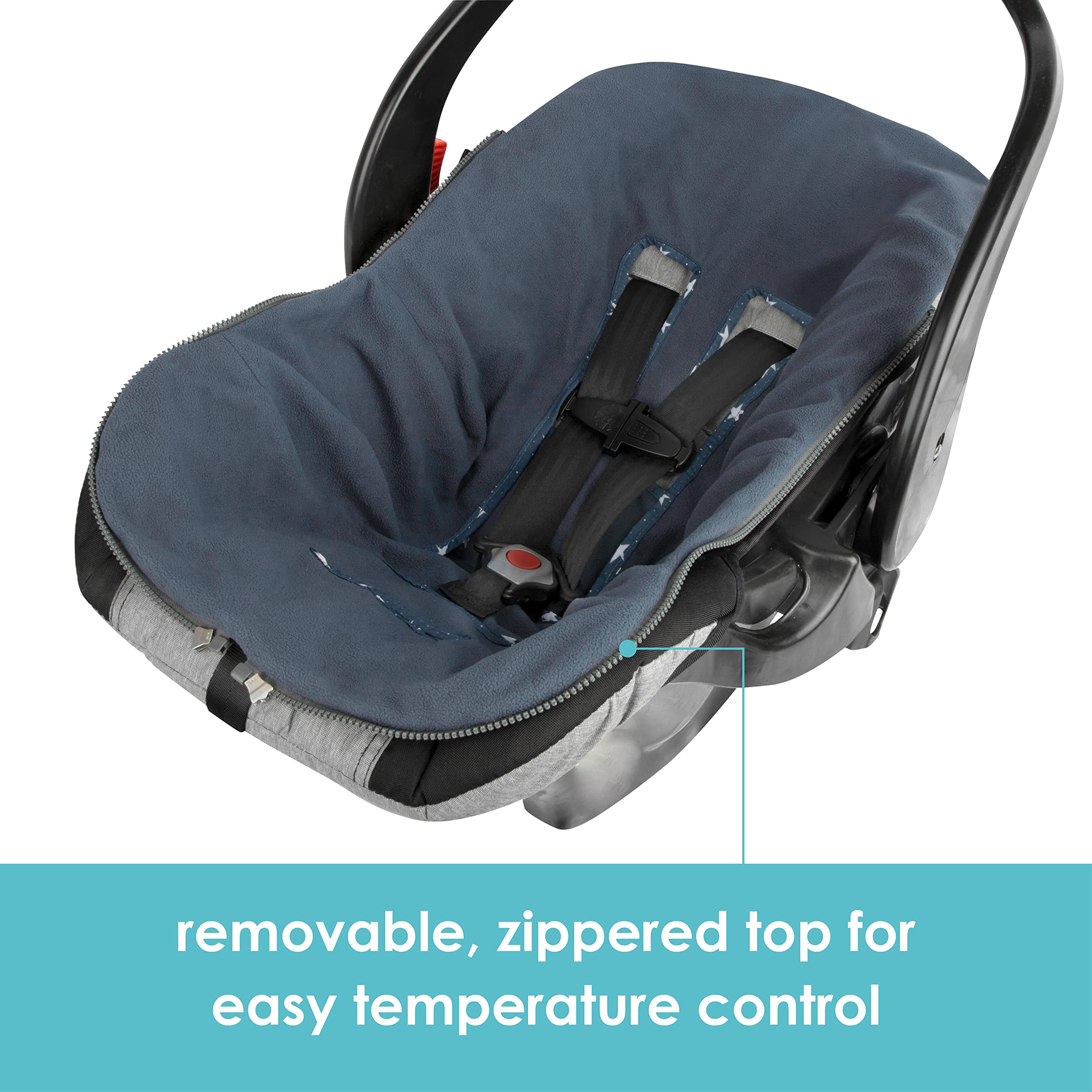 JJ Cole Baby Bundle 365 - All-Season Baby Car Seat Cover & Stroller Accessory - Lightweight Infant Bunting for Year-Round Comfort - Perfect for Travel, Shopping & Outdoor Adventures