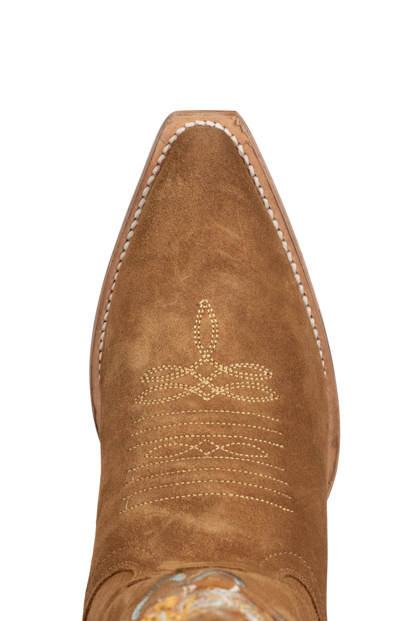 Stetson Women's Blooming Beauty Cowgirl Boots - Tan Western Boots for Women | Comfortable & Stylish Cowgirl Fashion | Perfect for Rodeo, Country Dancing & Western Outfits