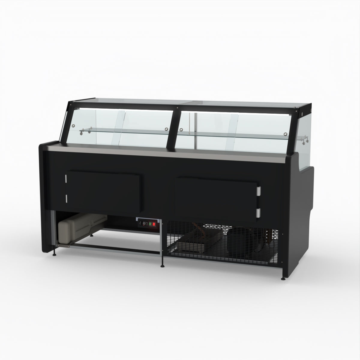 2 Meter AG Deli Showcase Glass Display Case - Perfect for Supermarkets, Delis & Bakeries to Showcase Fresh Food & Pastries