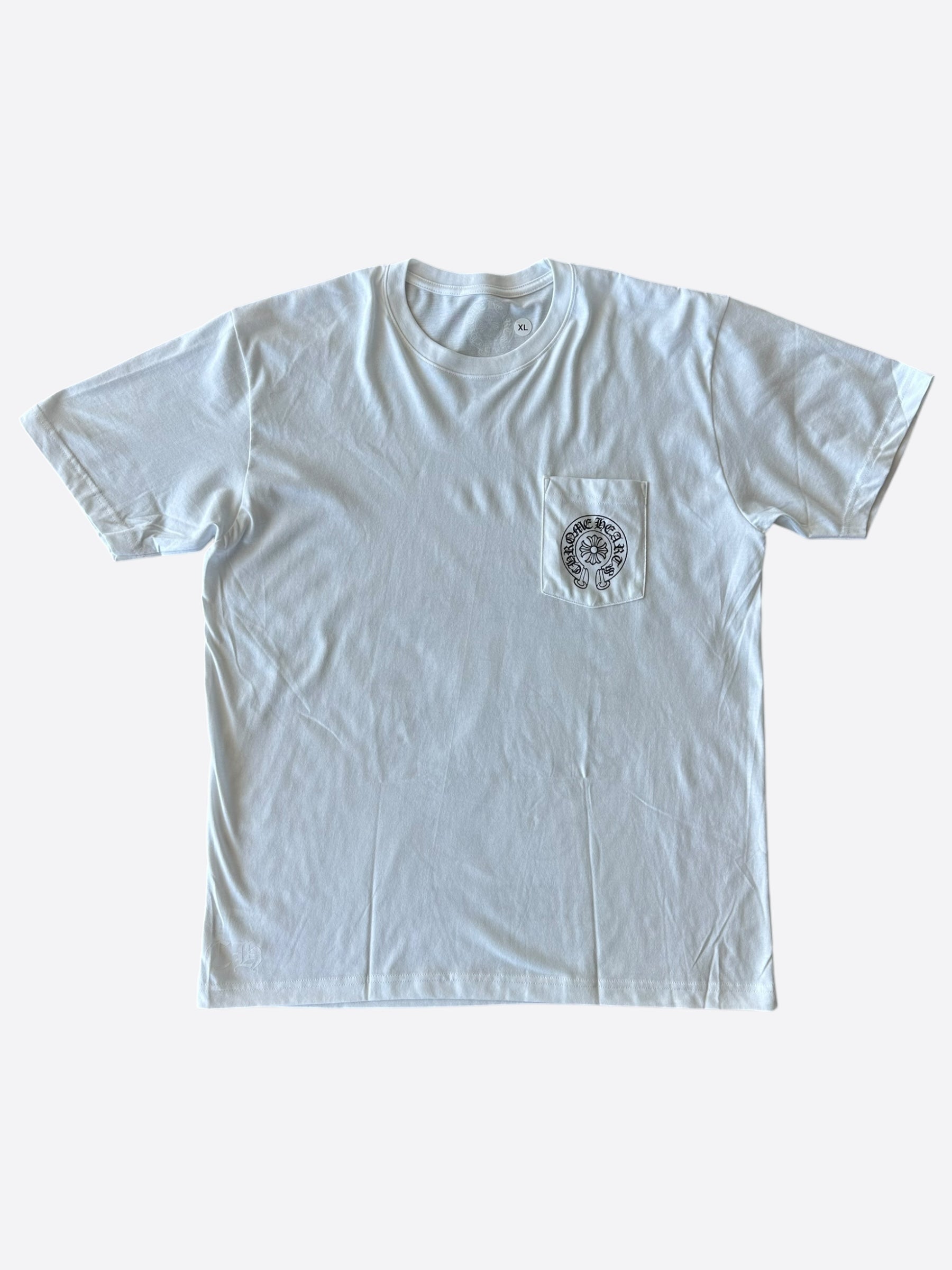 Chrome Hearts White & Black Miami Horseshoe Logo T-Shirt for Men | Vintage Graphic Tee | Streetwear Fashion | Perfect for Casual Wear, Concerts & Urban Outfits