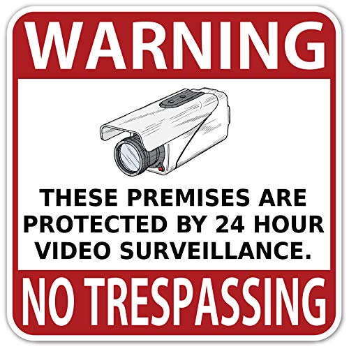 Warning No Trespassing Video Surveillance