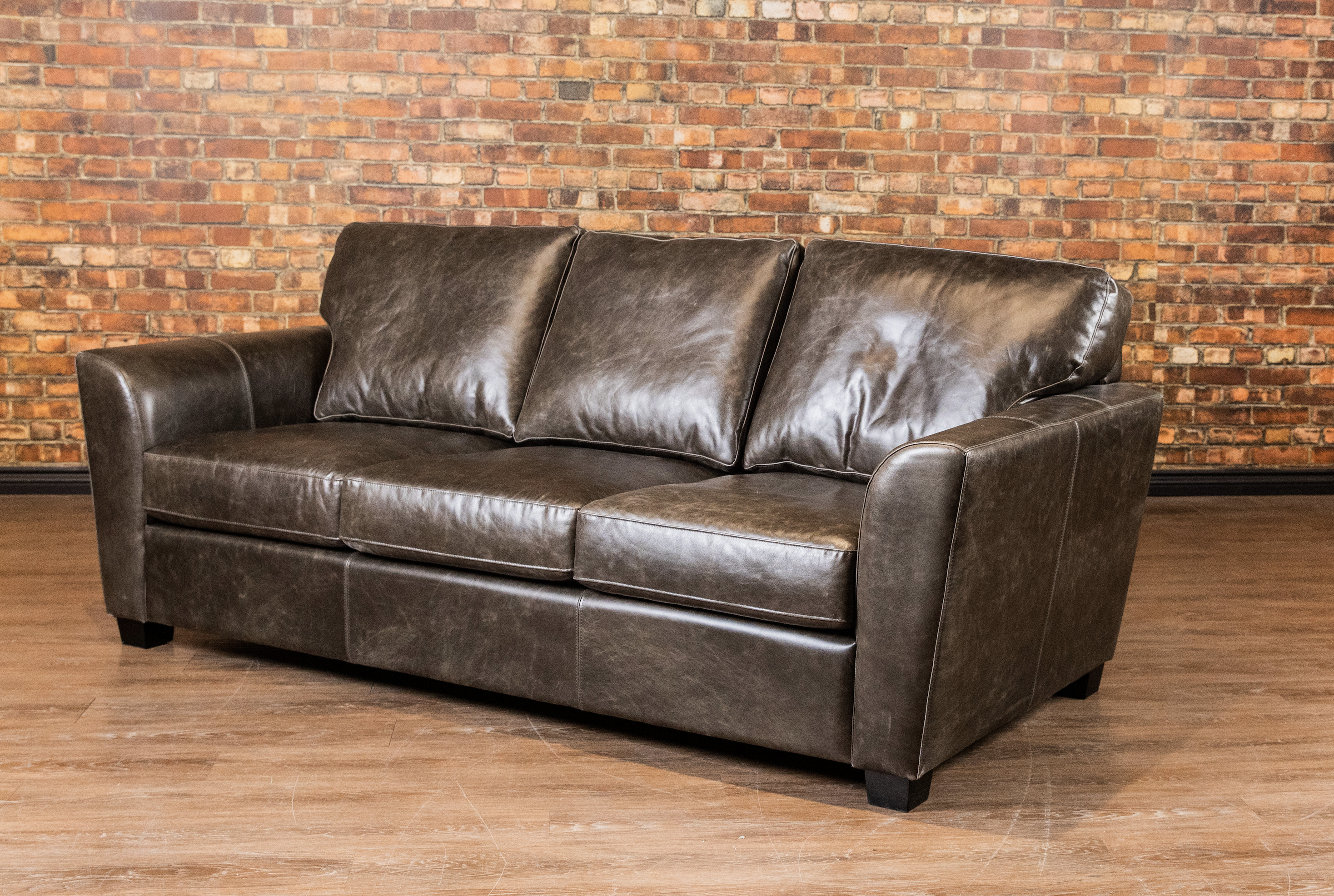 Premium BRANDON Genuine Leather Sofa - Modern Comfort for Living Room, Office & Lounge - Durable & Stylish Home Furniture