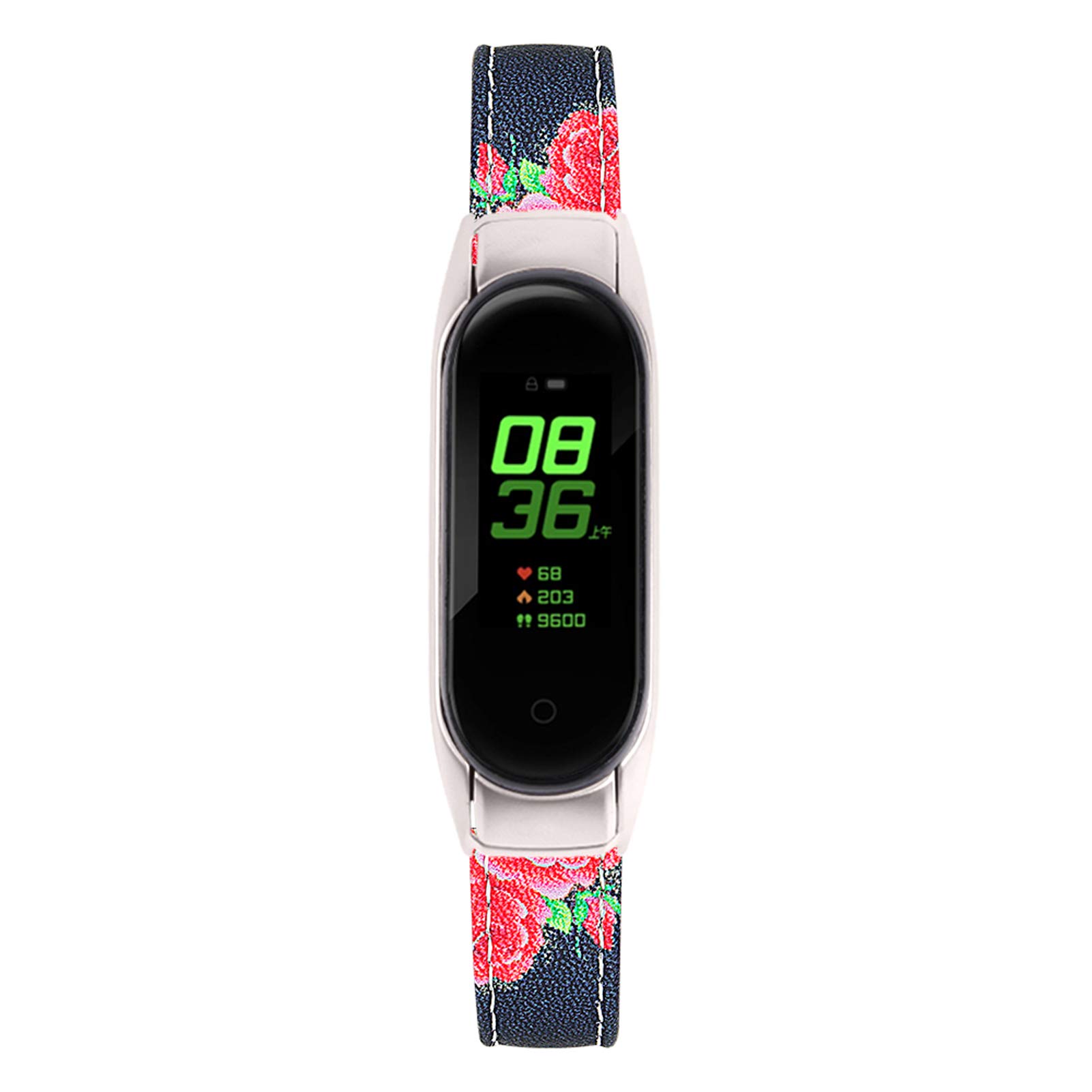 Genuine Leather Wrist Strap for Mi Band 3 & 4 - 5.5