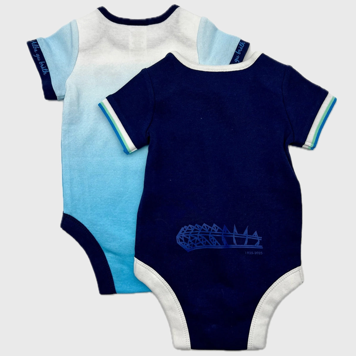 Brecrest Scotland Rugby Baby Bodysuit 2 Pack - Soft Cotton Infant Onesies for Boys & Girls - Perfect for Game Day, Family Photos & Nursery Outfits
