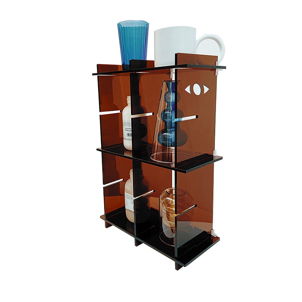 JGHPP Acrylic Storage Rack - 3-Tier Transparent Display Shelf for Bathroom, Kitchen & Office | Organize Perfumes, Cosmetics, Spices, Tableware & Cups | Modular Design for Easy Assembly | Perfect for Vanity, Pantry & Desk Organization