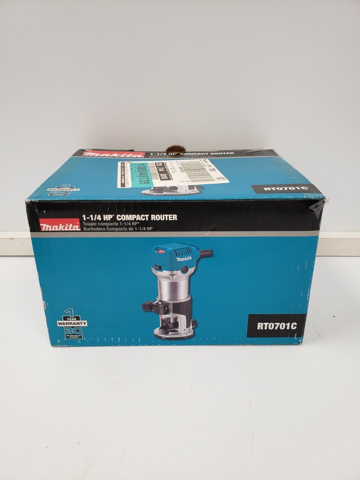 Makita RT0701C Compact Router - 1-1/4 HP, Variable Speed, Precision Woodworking Tool for DIY Projects & Professional Carpentry - Perfect for Edging, Trimming & Decorative Woodworking