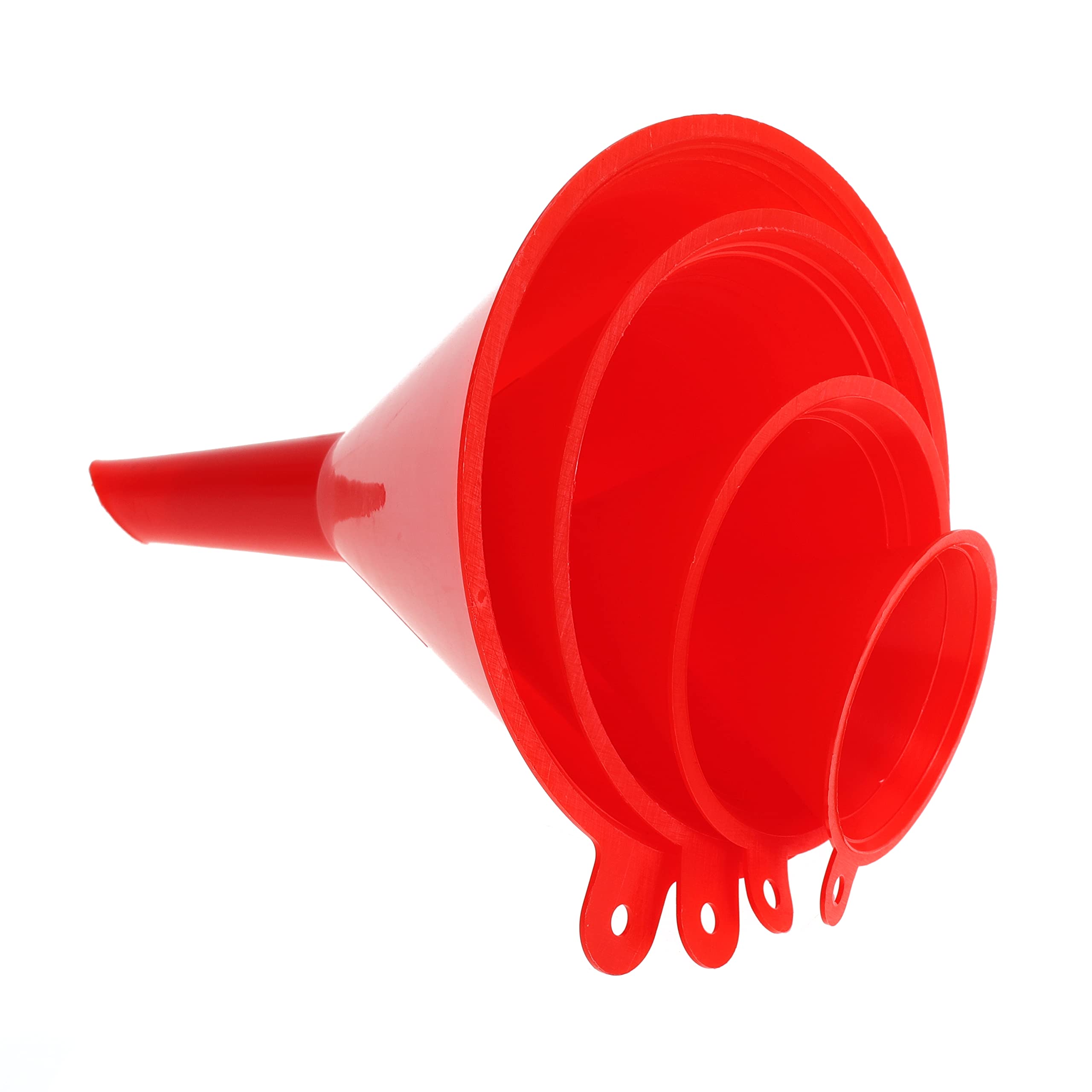 Oil Funnel Set - 4-Piece Plastic Funnel Kit for Car Oil Change, Kitchen Cooking & DIY Projects - Small, Medium & Large Sizes for Filling Bottles, Jars & Containers - Perfect for Automotive, Home & Workshop Use