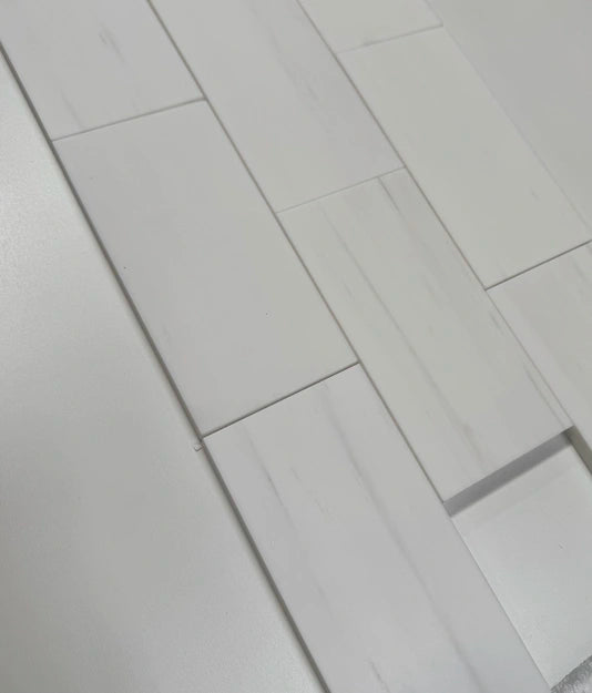 Bianco Dolomite 6x12 Subway Tile - Polished or Honed Finish for Kitchen Backsplash & Bathroom Walls
