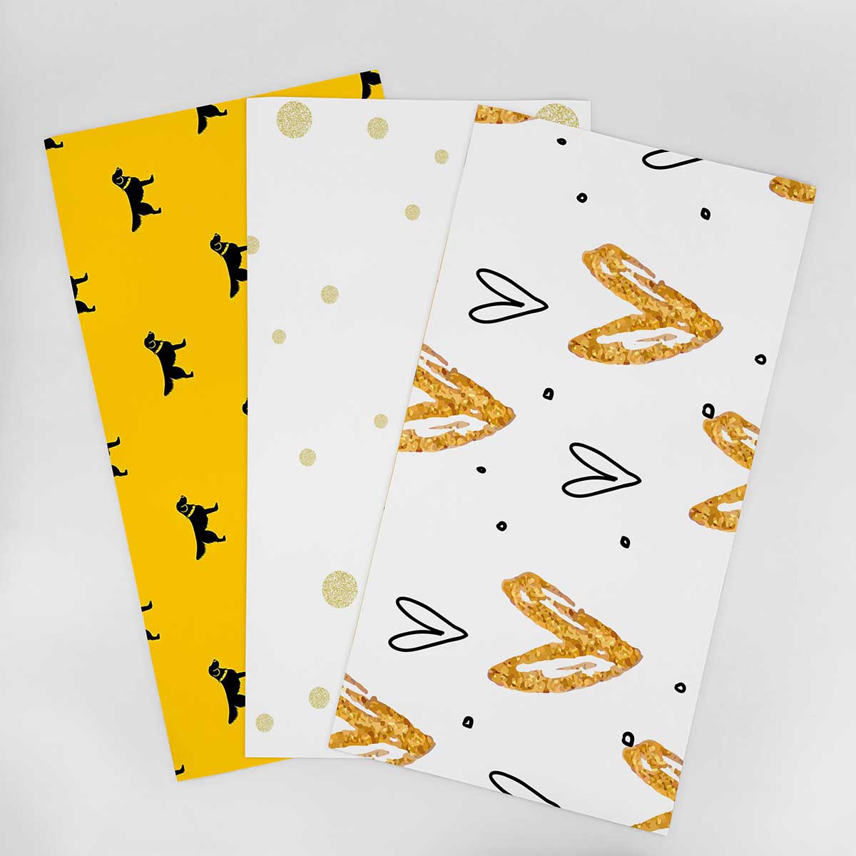 Kids Wallpaper Samples in Yellow & Beige Tones - Nursery, Bedroom & Playroom Decor Ideas