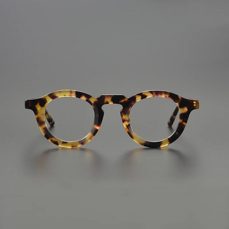 Stylish Black Full Rim Round Thick Acetate Eyeglasses Frame 23107 - Perfect for Reading, Fashion & Everyday Wear