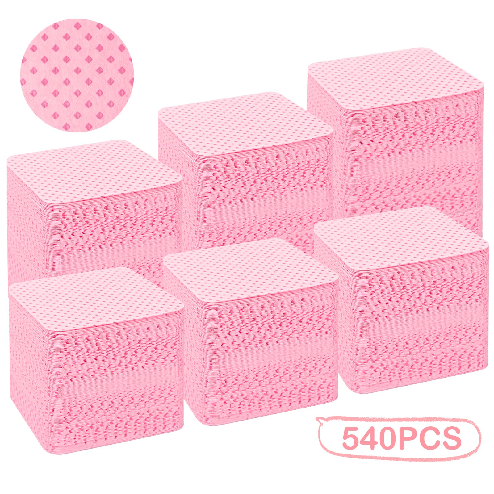 540PCS Lint-Free Nail Wipes - Super Absorbent Soft Nail Polish Remover Wipes for Manicure & Eyelash Extensions | Nail Art Supplies & Salon Essentials