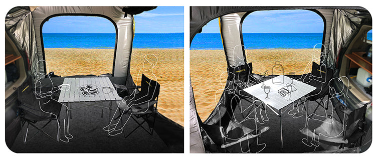 Portable Car Pop Up Cabin Tent - 2m x 1.8m x 2m Waterproof Camping Shelter for Outdoor Adventures, Road Trips & Beach Camping