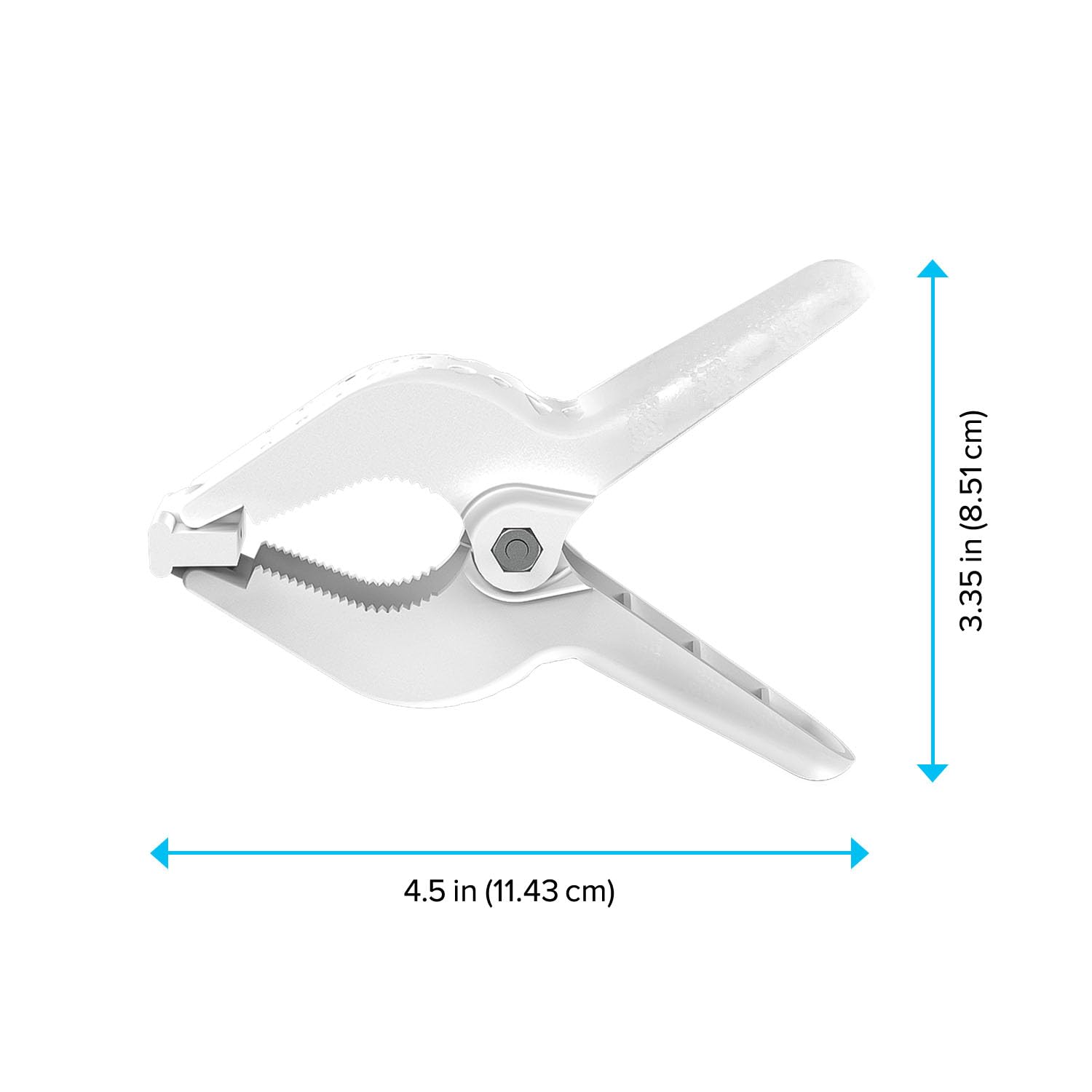 LimoStudio (6 Pack) 4.5 Inch White Spring Clamps for Studio Photography, Canvas Painting, Muslin Backdrops, Paper Crafts & Woodworking - Heavy Duty Clamping Clips with Flexible Teeth & Comfortable Grip (AGG3355) - Perfect for DIY Projects, Art Studios & Home Workshops