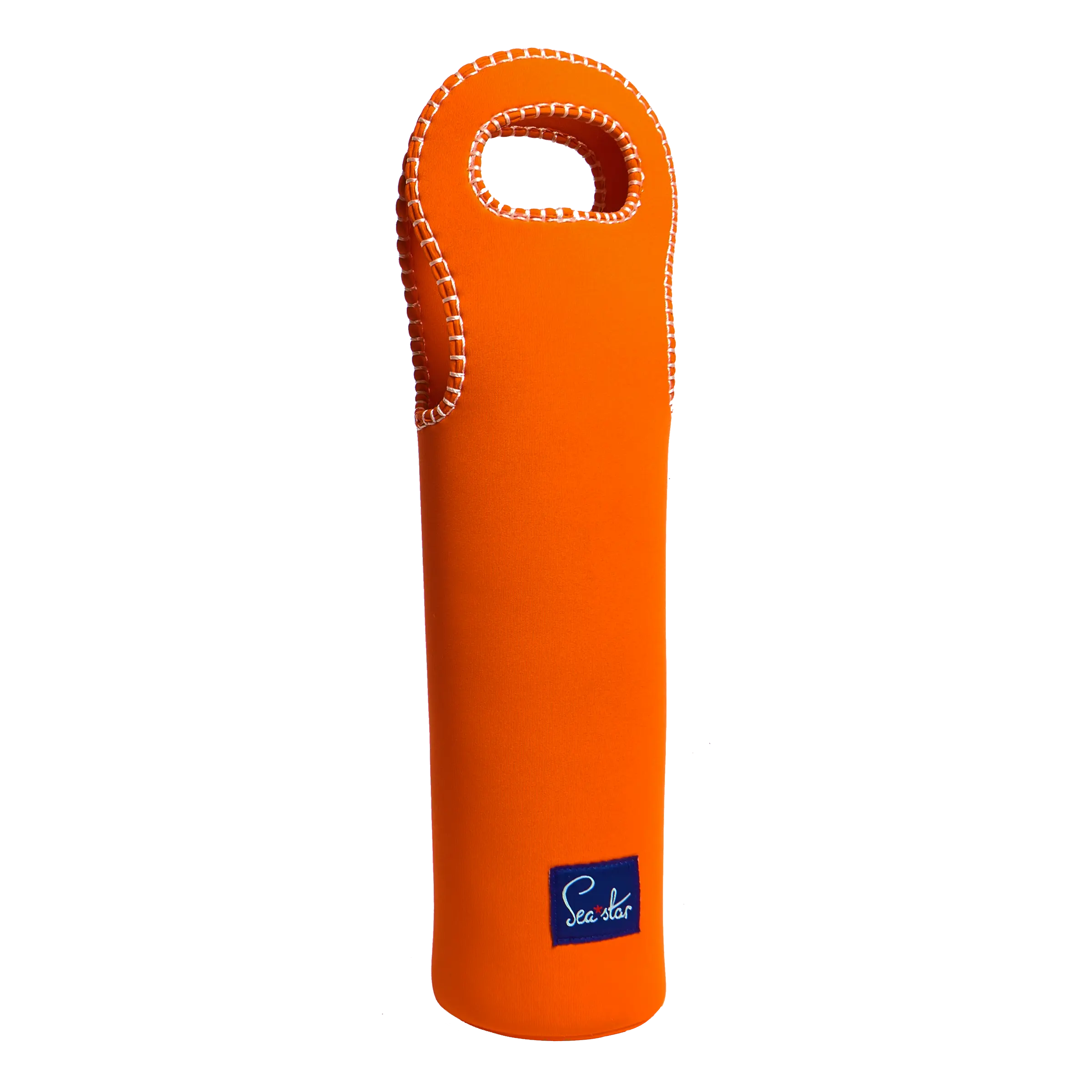 SEA STAR ORANGE Wine Tote Bag - Insulated Reusable Grocery Tote for Picnics, Beach Outings & Wine Tasting Events