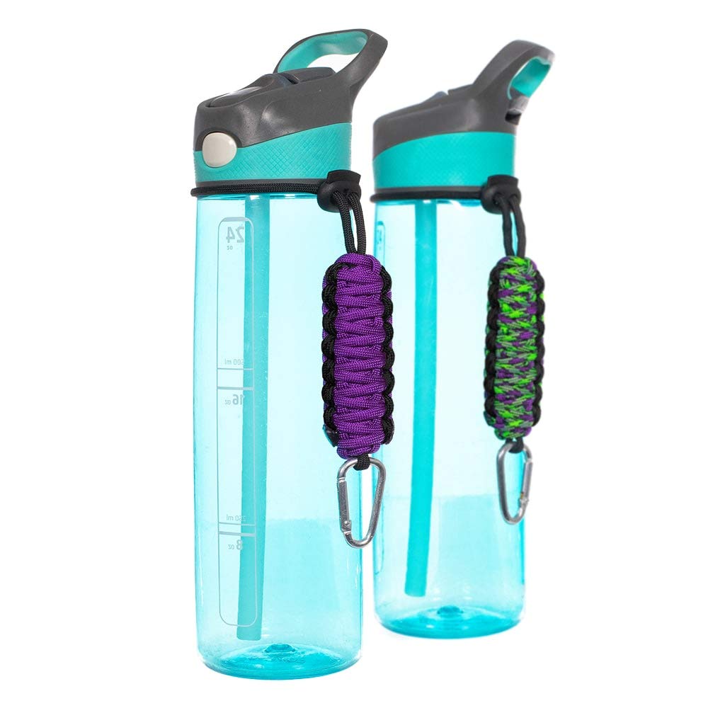 Paracord Planet Universal Adjustable Water Bottle Lanyard - Custom Bottle Accessory in 1 or 2 Colors - Fits Most Bottles for Easy Hands-Free Carrying - Perfect for Hiking, Camping, Gym & Outdoor Activities