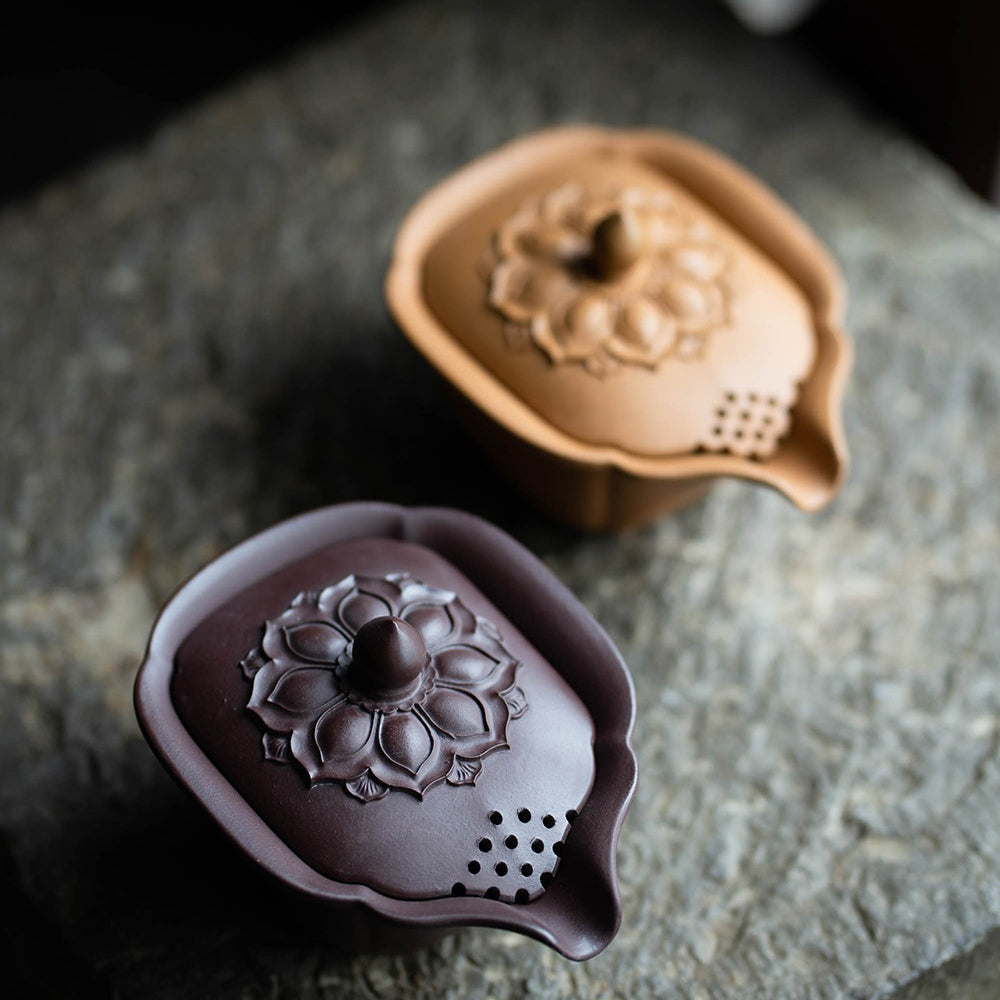 Premium Yixing Yellow Clay Lotus Gaiwan Teapot - Handmade Chinese Ceramic Tea Set for Gongfu Tea Ceremony | Perfect for Home Brewing, Tea Parties & Meditation
