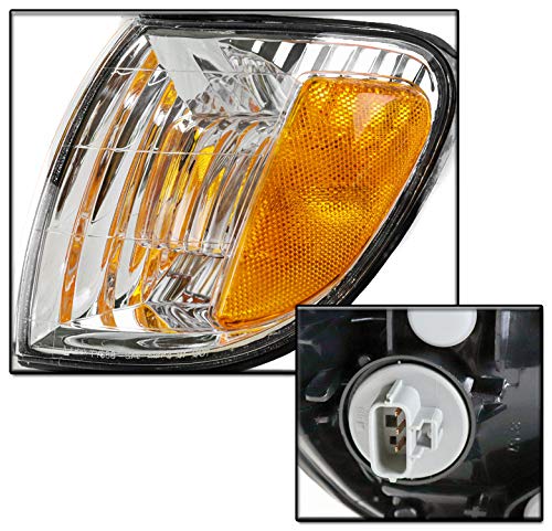 Replacement Chrome Headlights Headlamps for 2000-2004 Toyota Tundra Regular/Access Cab - Durable & Bright LED Upgrade for Night Driving & Off-Road Adventures