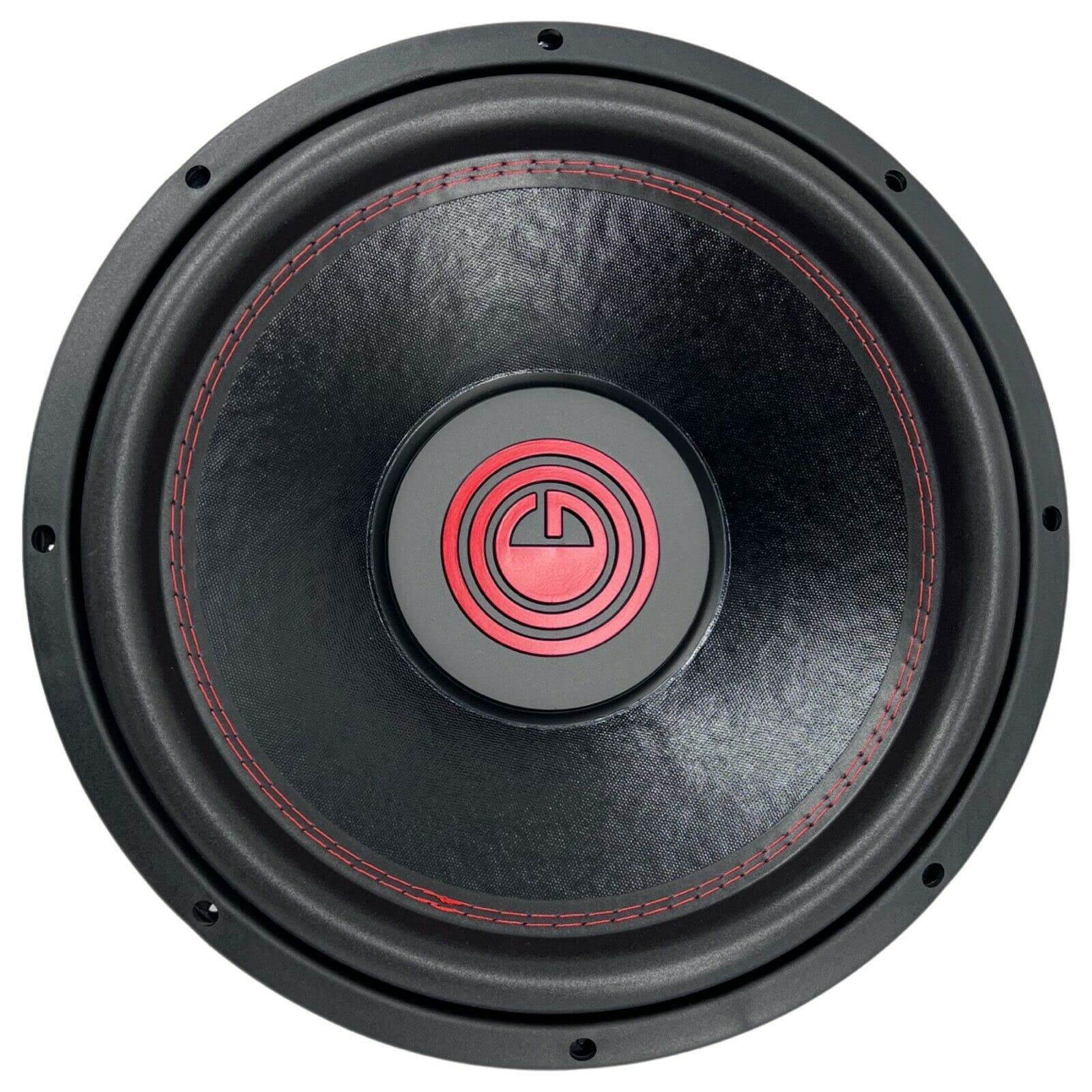Gravity 1x 15 Inch 2400 Watt Car Audio Subwoofer with 2 Ohm DVC - High Performance 15