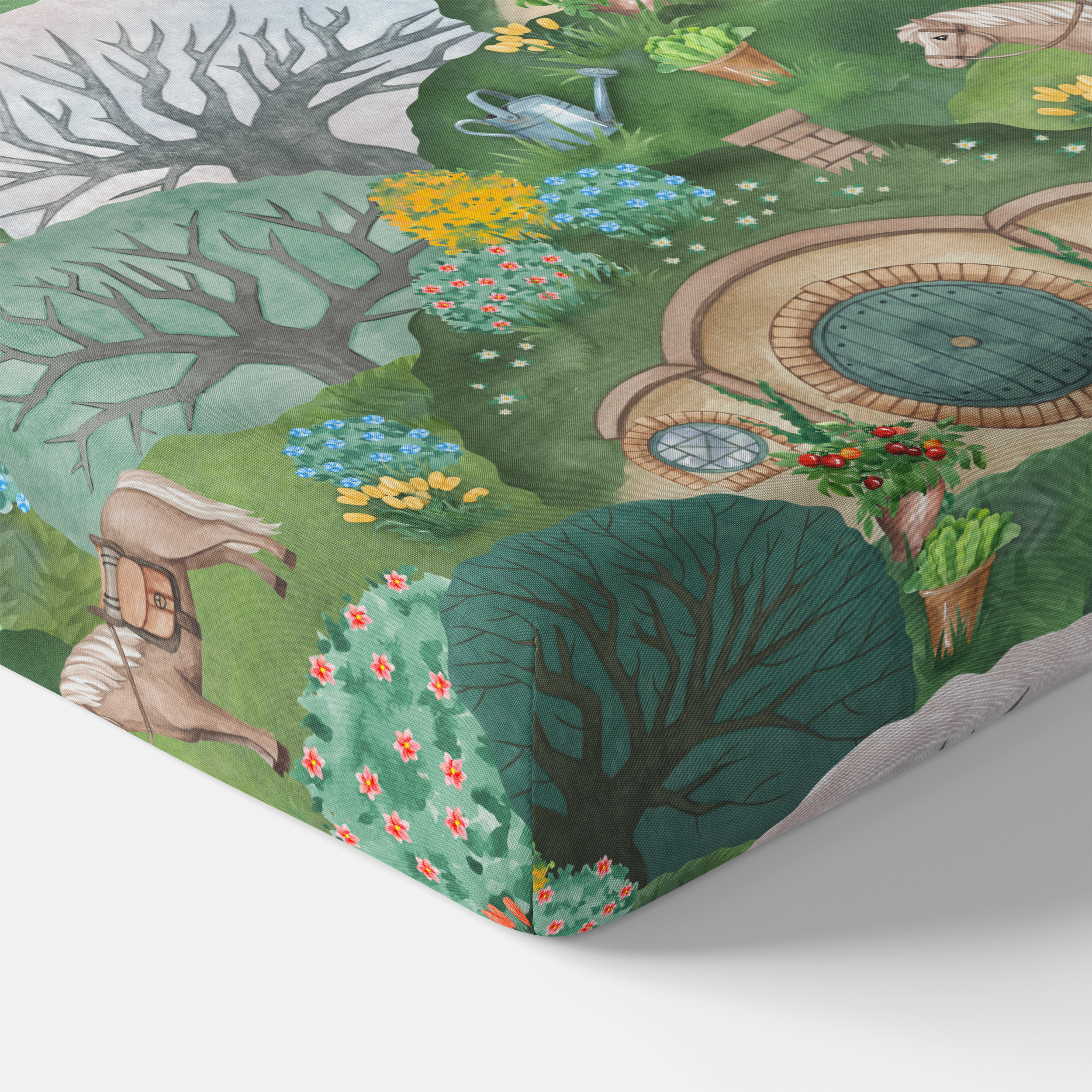 The Shire™ In Bloom Crib Sheet - Soft Organic Cotton Baby Crib Fitted Sheet for Nursery, Boys & Girls - Perfect for Newborns, Infants & Toddlers (Use in Cribs, Bassinets & Playards)