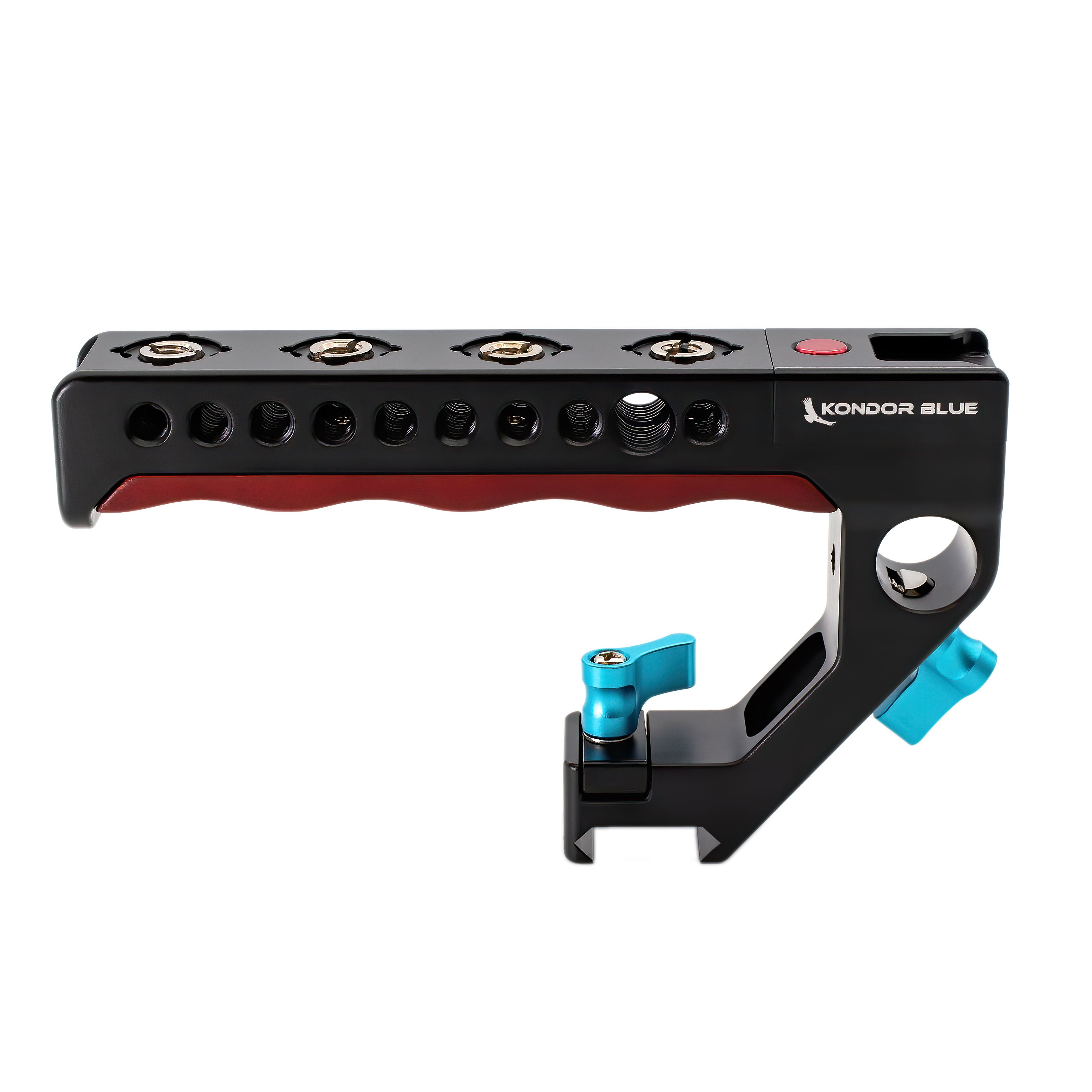 Kondor Blue Camera Cage Remote Trigger Top Handle - Ergonomic Grip for DSLR & Mirrorless Cameras - Perfect for Vlogging, Filmmaking & Photography (Black)