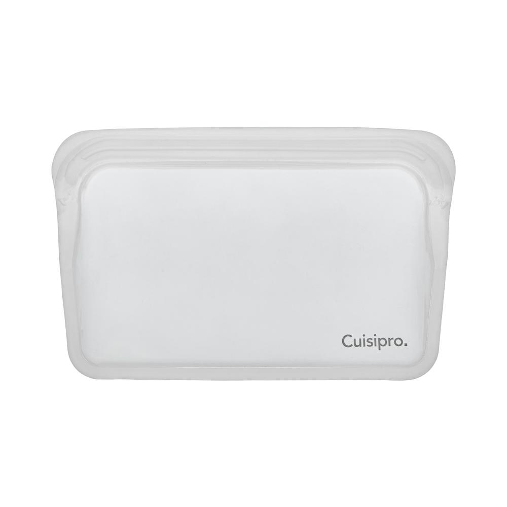 Cuisipro Silicone Pack it Bag 400ml (13.5oz) - Clear Reusable Food Storage Container for Meal Prep, Travel & Kitchen Organization | BPA-Free, Leak-Proof & Space-Saving