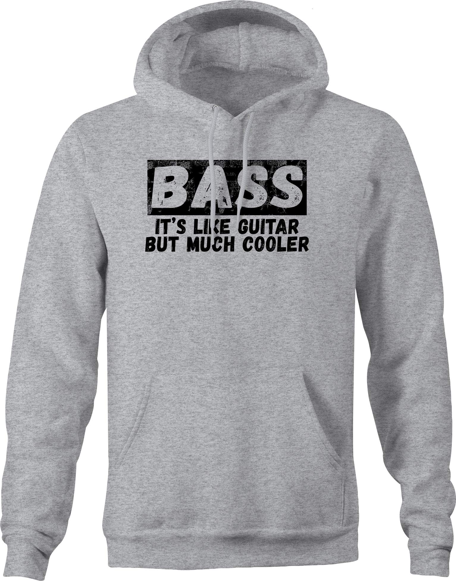 Bass Guitar Hoodie for Men - Cool Bassist Sweatshirt in 3XL Gray - Perfect for Musicians, Gifts & Casual Wear