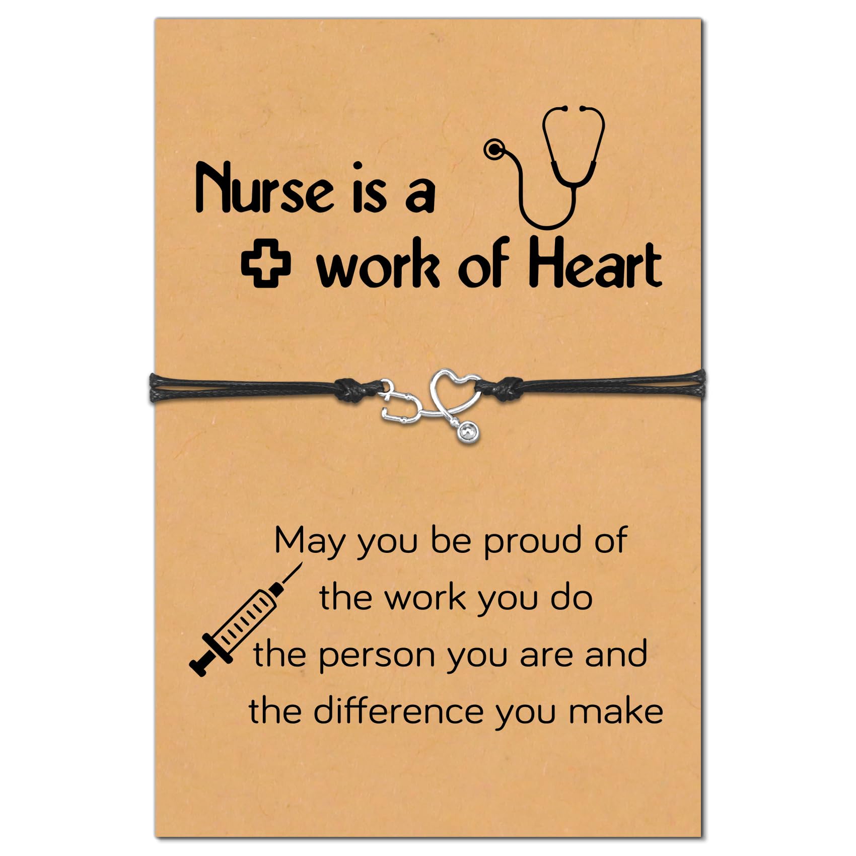 **Nurse Appreciation Bracelet - Engraved Gift for Nurses Week, Graduation, Christmas & Valentine's Day - Perfect for Healthcare Workers, Students & Special Occasions**