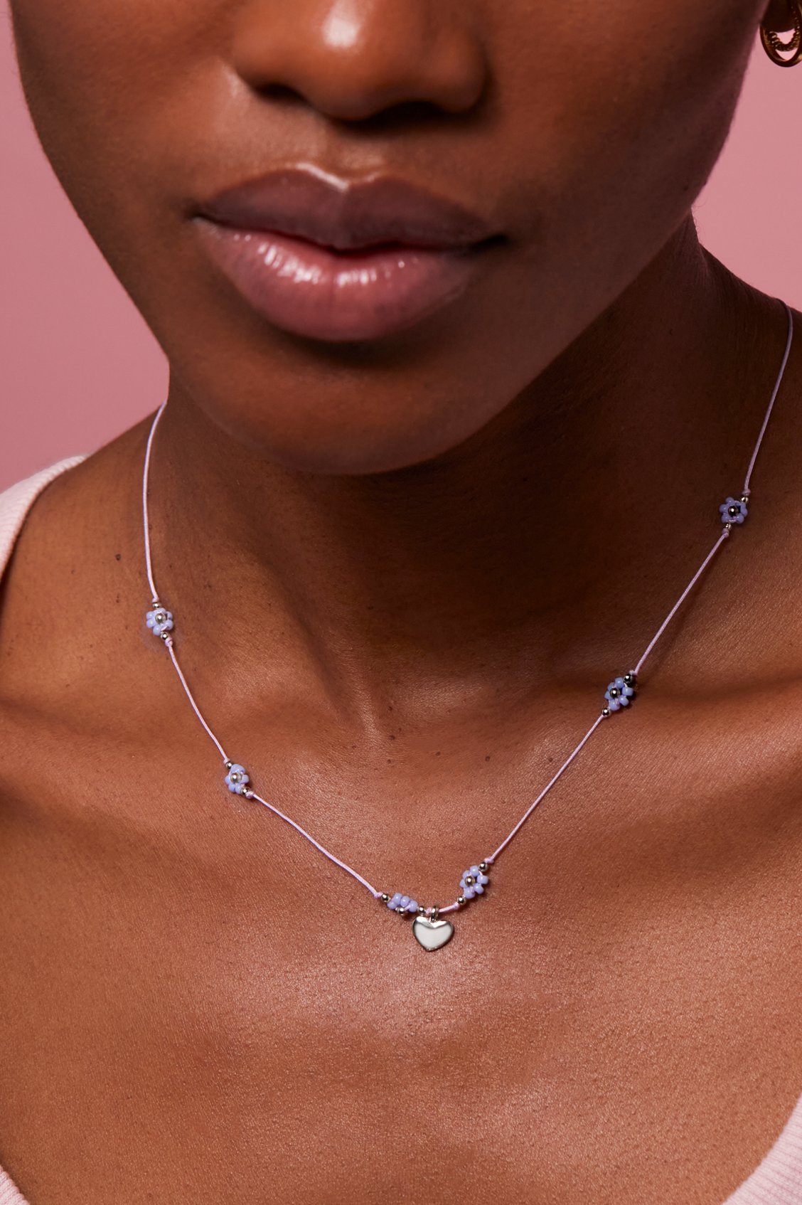 Elegant Flower Heart Miyuki Beaded Necklace - Perfect for Weddings, Anniversaries & Romantic Gifts