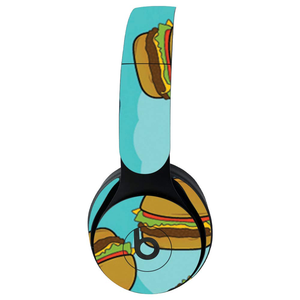 MightySkins Vinyl Decal Wrap Cover for Beats Solo Pro Wireless Headphones - Burger Heaven Design | Protective & Durable Skin | Easy to Apply & Remove | Made in USA | Perfect for Gym, Travel & Daily Use