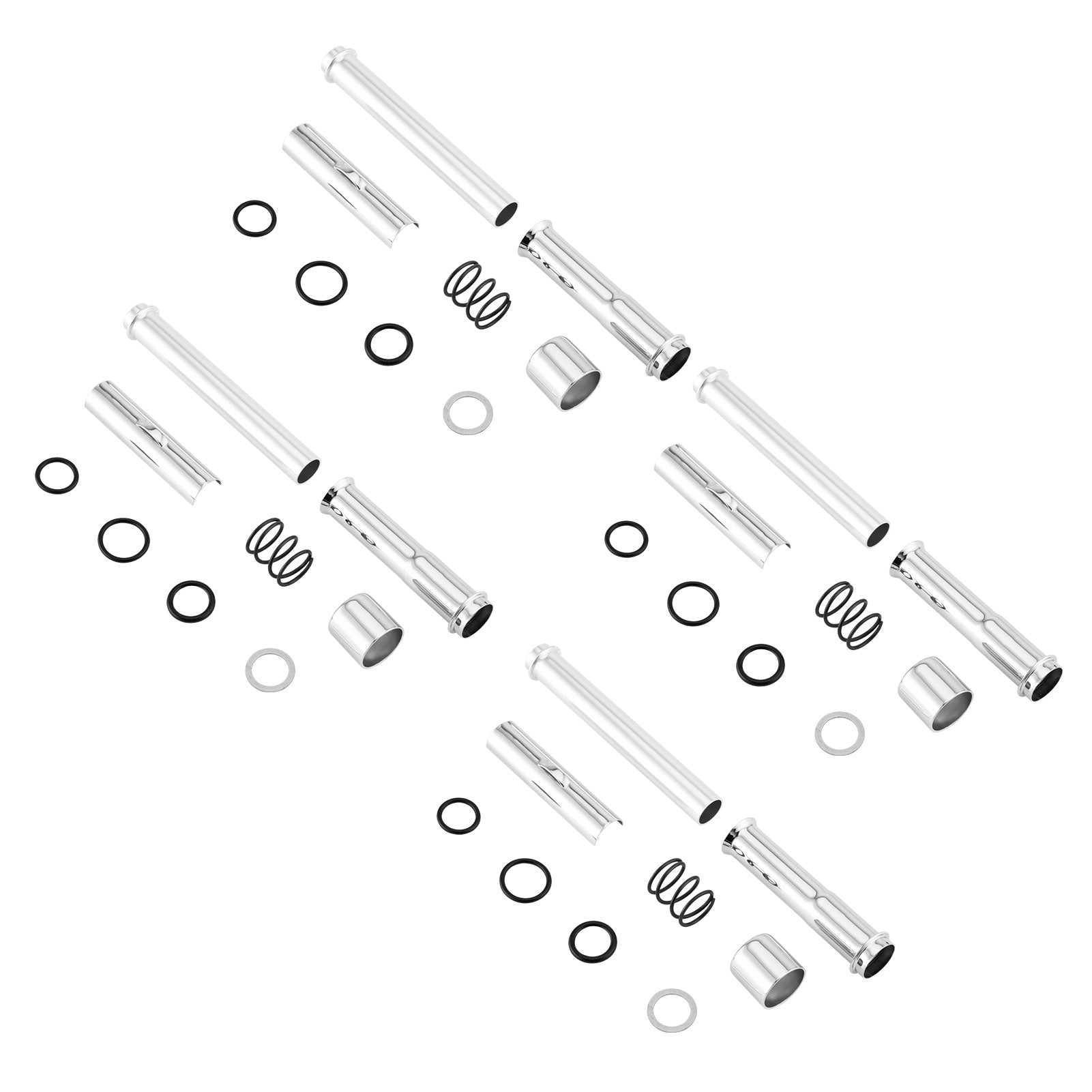 1984-1999 Harley-Davidson Evolution (EVO) Pushrod Cover Kit - Chrome Replacement Parts for Harley Motorcycles - Perfect for Restoration & Custom Bike Builds