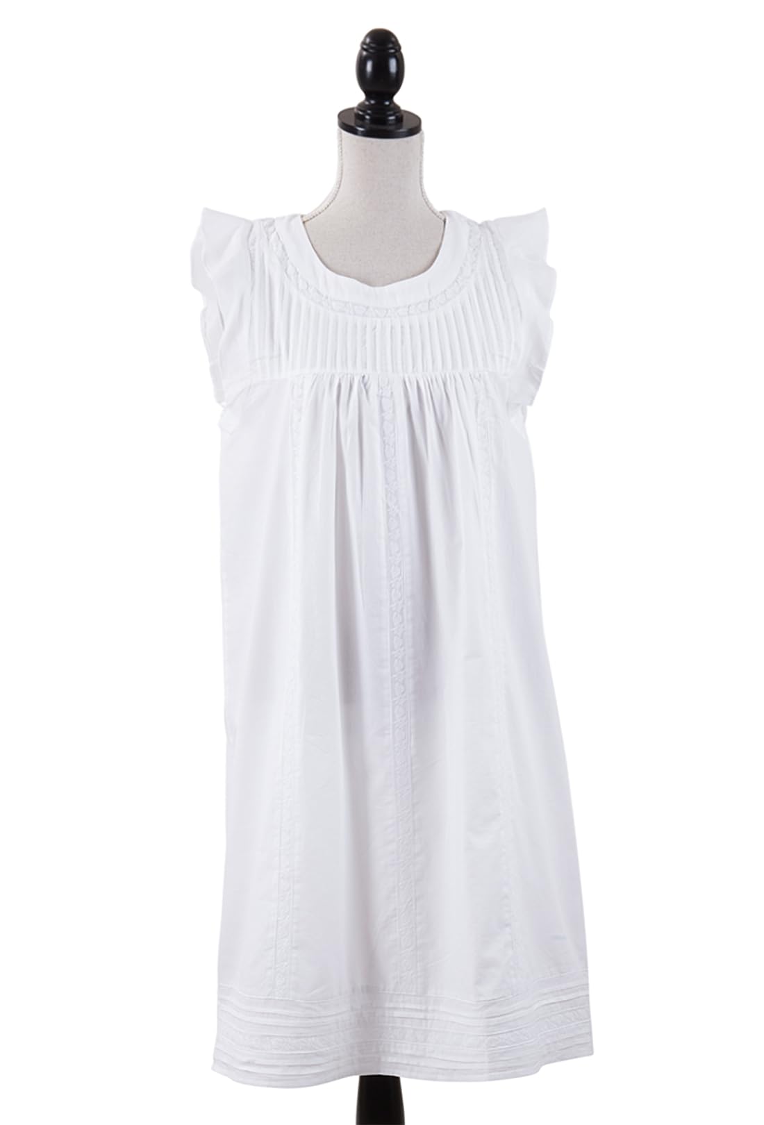 stylesilove Women's Embroidered 100% Pure Cotton Nightgown - Soft Sleepwear & Night Dress for Comfortable Sleep, Lounge Wear at Home