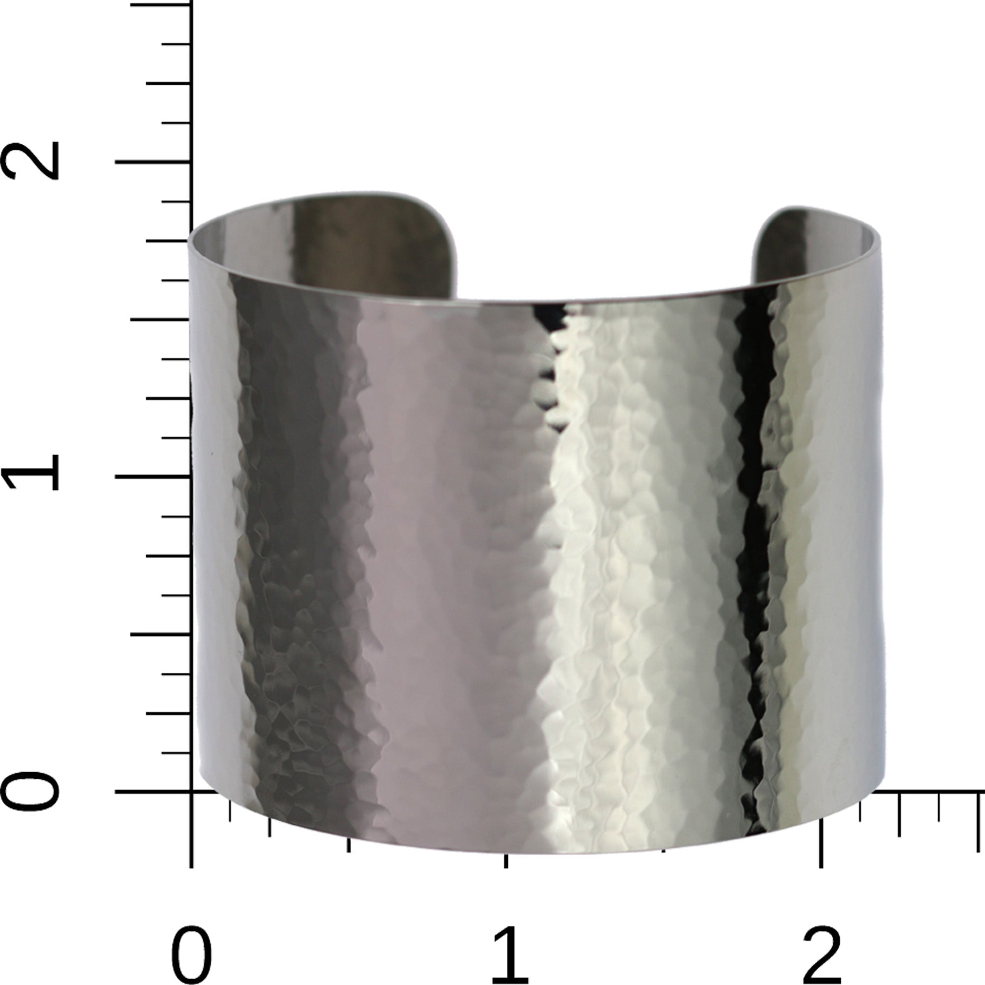 1 3/4 Inch Wide Hammered Stainless Steel Cuff Bracelet for Women - Durable & Hypoallergenic Jewelry Gift for Everyday Wear, Wedding, Party & Special Occasions