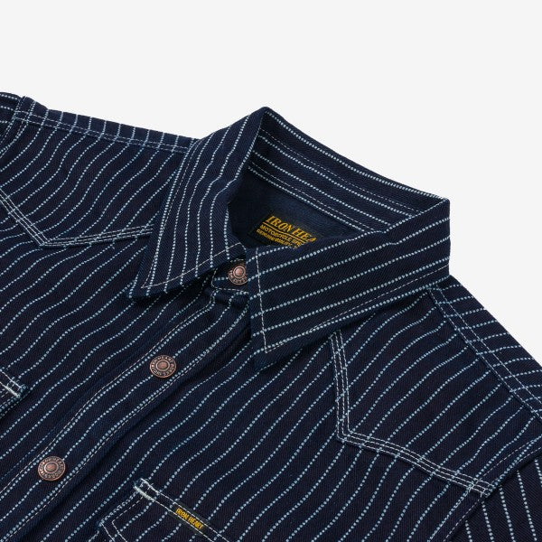 Iron Heart IHSH 227 12oz Wabash CPO Shirt - Indigo Denim Workwear for Men | Durable & Stylish for Outdoor Work, Motorcycle Riding & Casual Wear