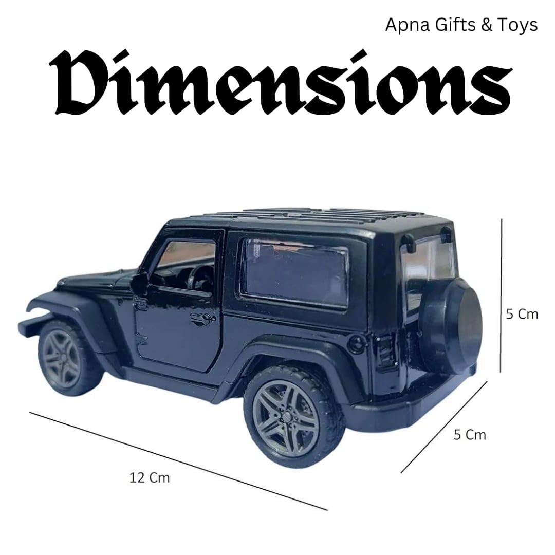 COLLEN ARRAY Thar Diecast Metal Car Toy with Pull Back Action - Miniature Model of Real Thar (Random Color, Pack of 1) - Perfect for Kids Playtime, Collectors Display & Gift Giving