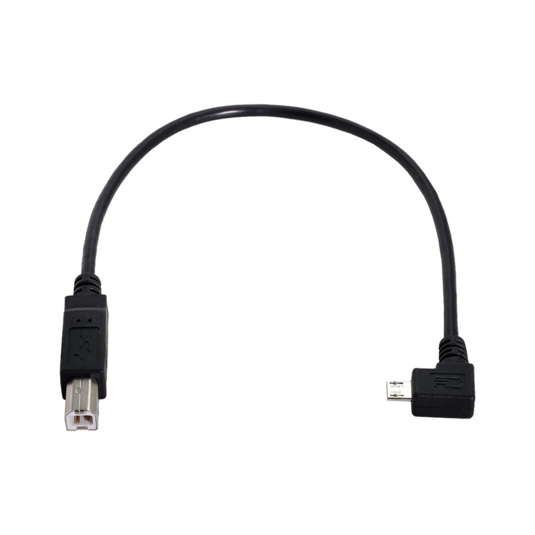 Chenyang Micro USB to USB B Printer Cable - 90 Degree Right Angle OTG Adapter for Printers, Scanners & Hard Drives (30cm) - Perfect for Home Office & Small Business Connectivity