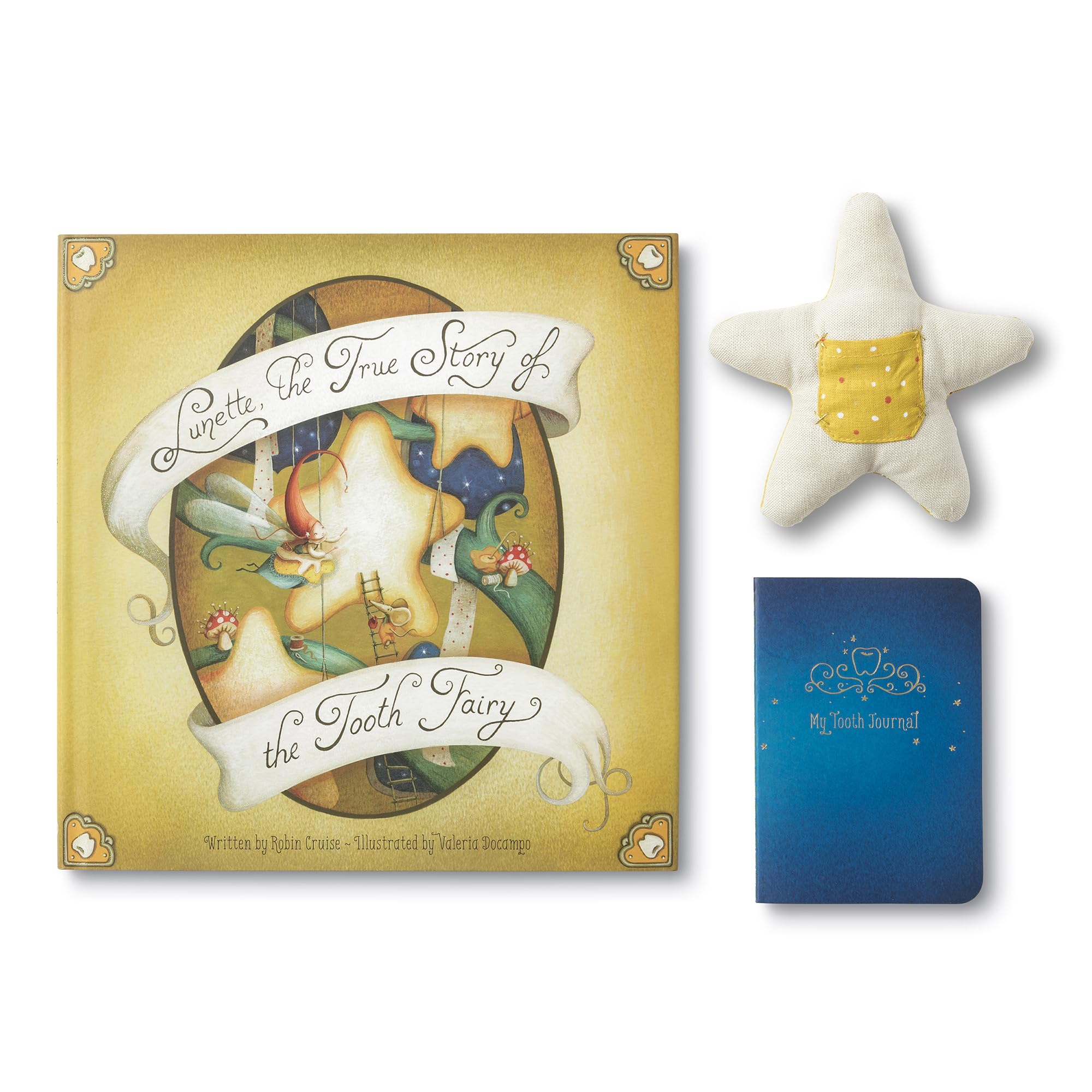 The Tooth Fairy Kit for Kids — Includes Storybook, Star Pillow with Pocket for Teeth & Treasures, Keepsake Journal | Perfect for First Lost Tooth, Bedtime Traditions & Magical Memories