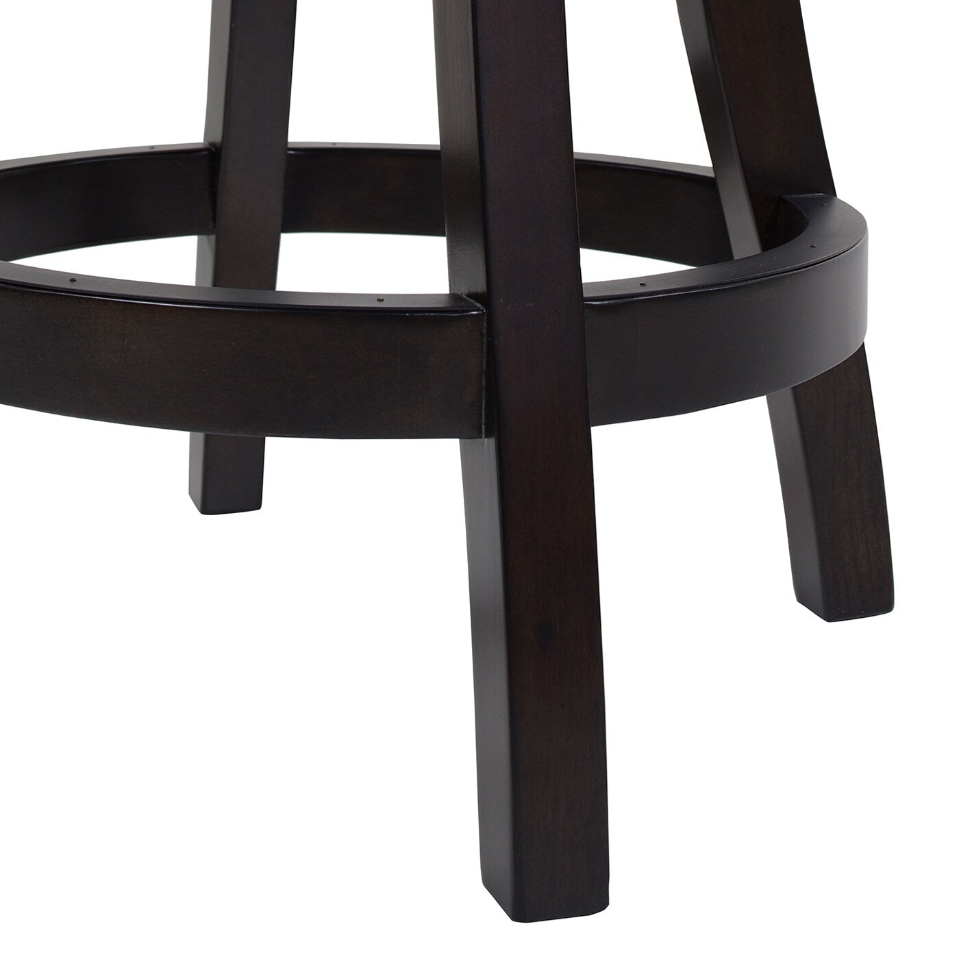 27in Swivel Counter Height Bar Stool - Vintage Faux Leather with High Back Support & Armrests - Solid Hardwood Frame - Perfect for Kitchen Island, Home Bar & Breakfast Nook