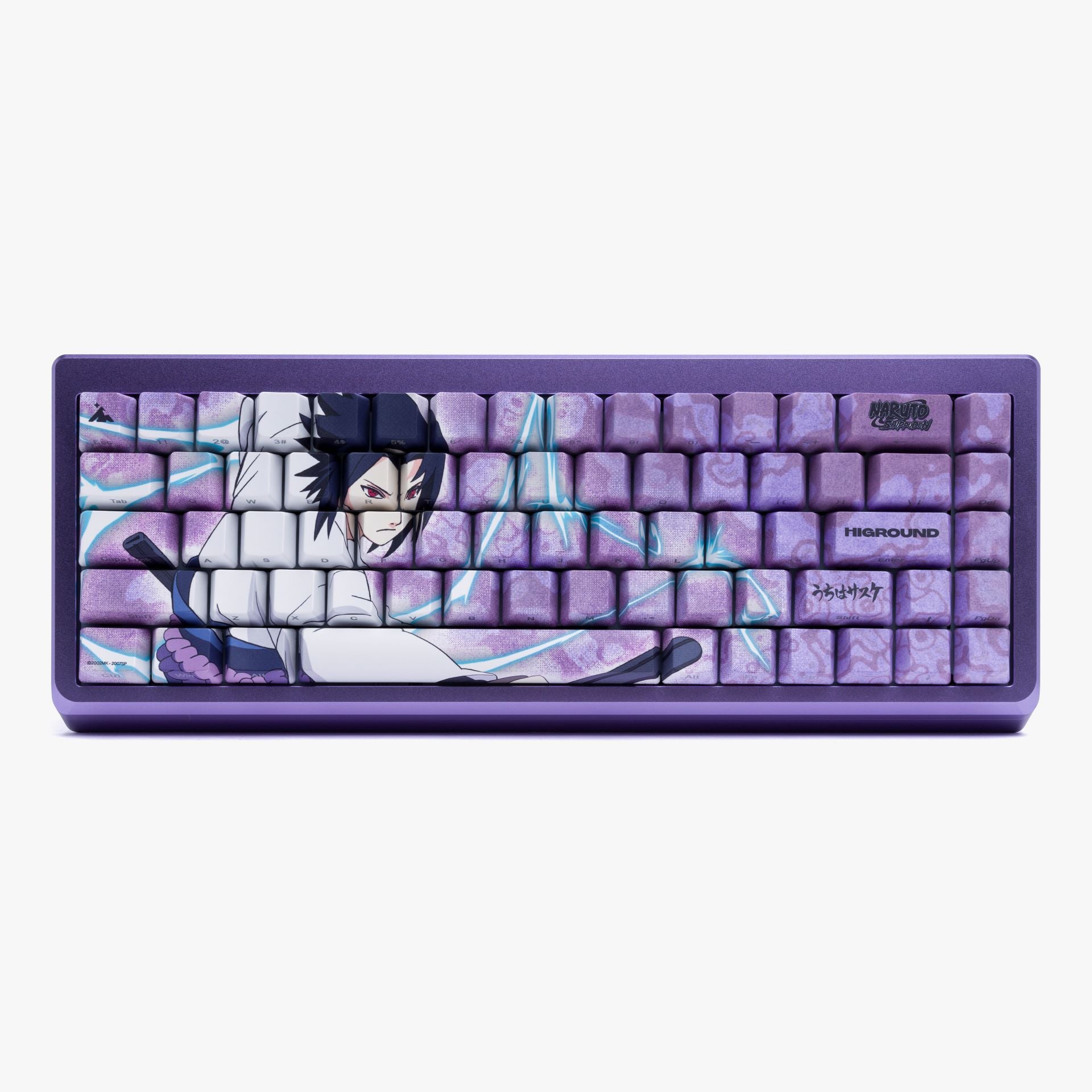 Naruto x HG Summit 65 Keyboard - Sasuke Uchiha Themed Mechanical Gaming Keyboard for PC - Perfect for Anime Fans & Competitive Gamers