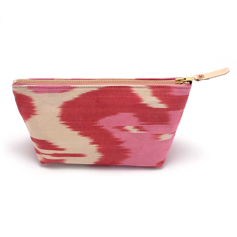 Cherry Ikat Print Travel Clutch Bag - Stylish Women's Crossbody Purse for Vacation, Weekend Getaways & Evening Events