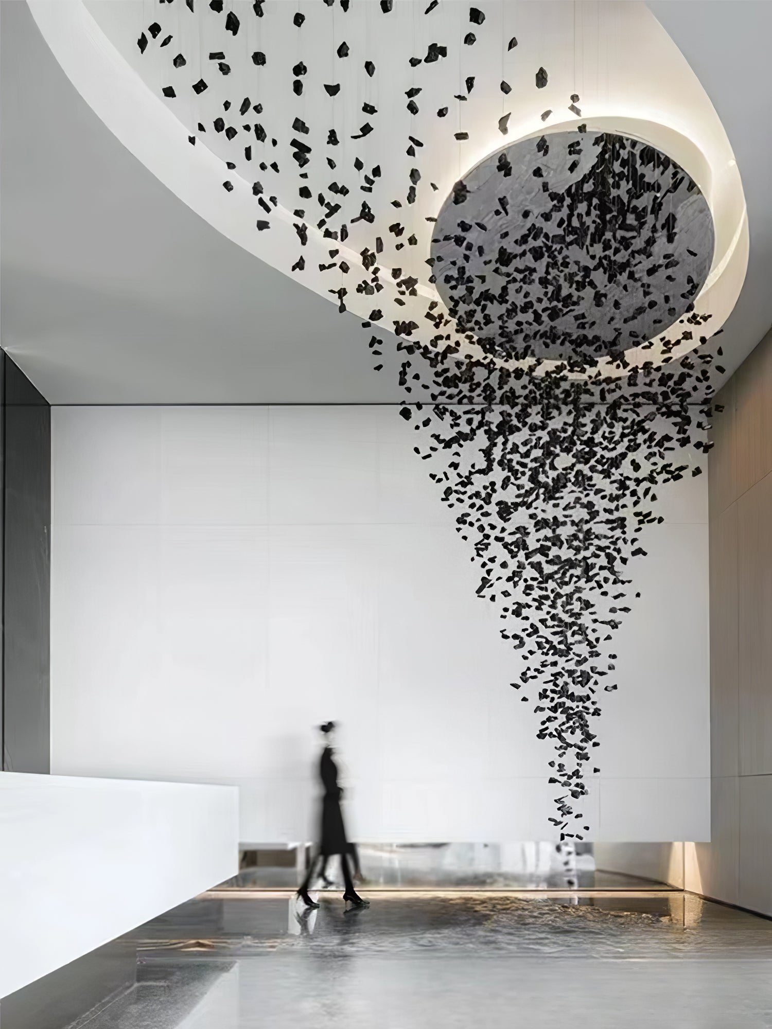 Stylish Charcoal Hourglass Chandelier - Modern Geometric Ceiling Light Fixture for Dining Room, Bedroom & Living Room Decor