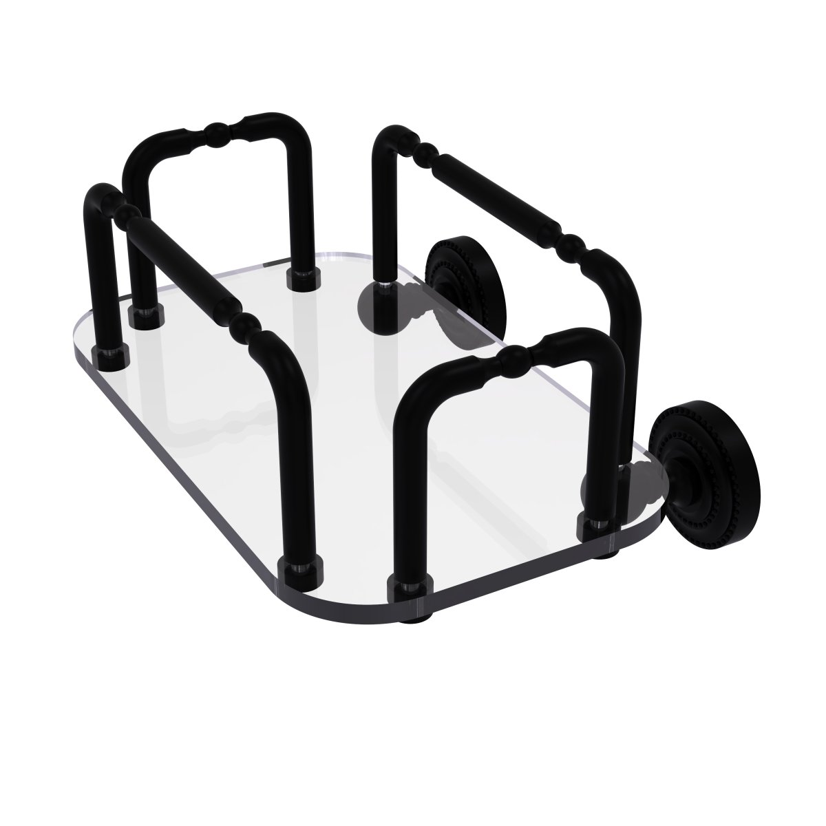 Universal Wall Mounted Bathroom Towel Holder - Matte Black Finish for Guest & Hand Towels - Perfect for Bathroom, Kitchen, and Laundry Room Organization