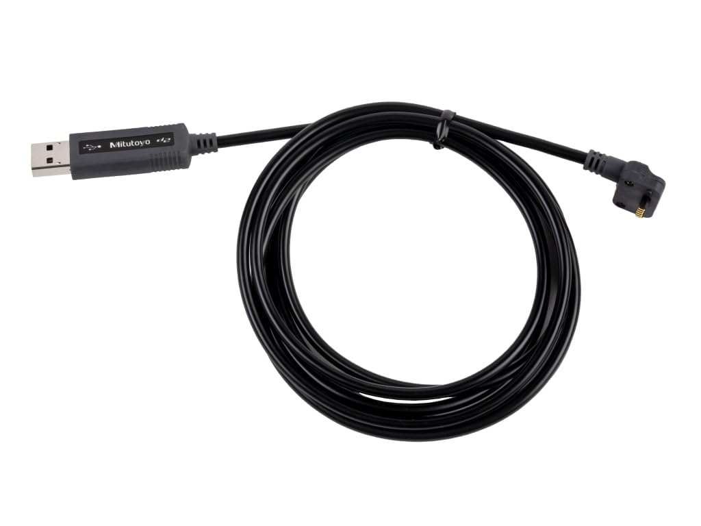 Mitutoyo 06AFM380B USB Direct SPC Cable with Data Switch - High-Speed Data Transfer for Digital Calipers & Micrometers | Perfect for Quality Control & Precision Measurement in Manufacturing Labs