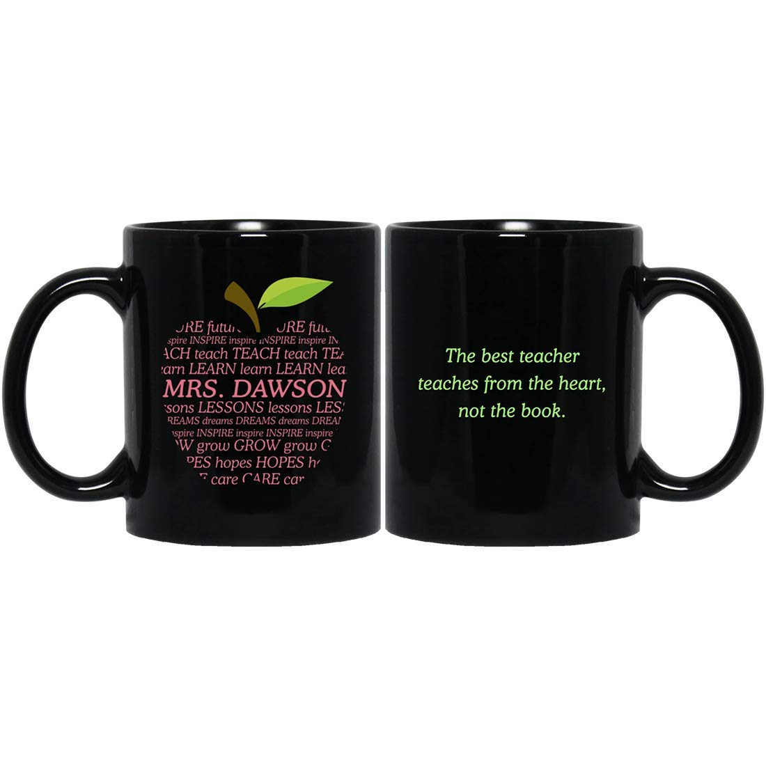 Personalized Teacher Mug - Custom Name Gift for Women Teachers - Desk Decor for Teacher Appreciation Day