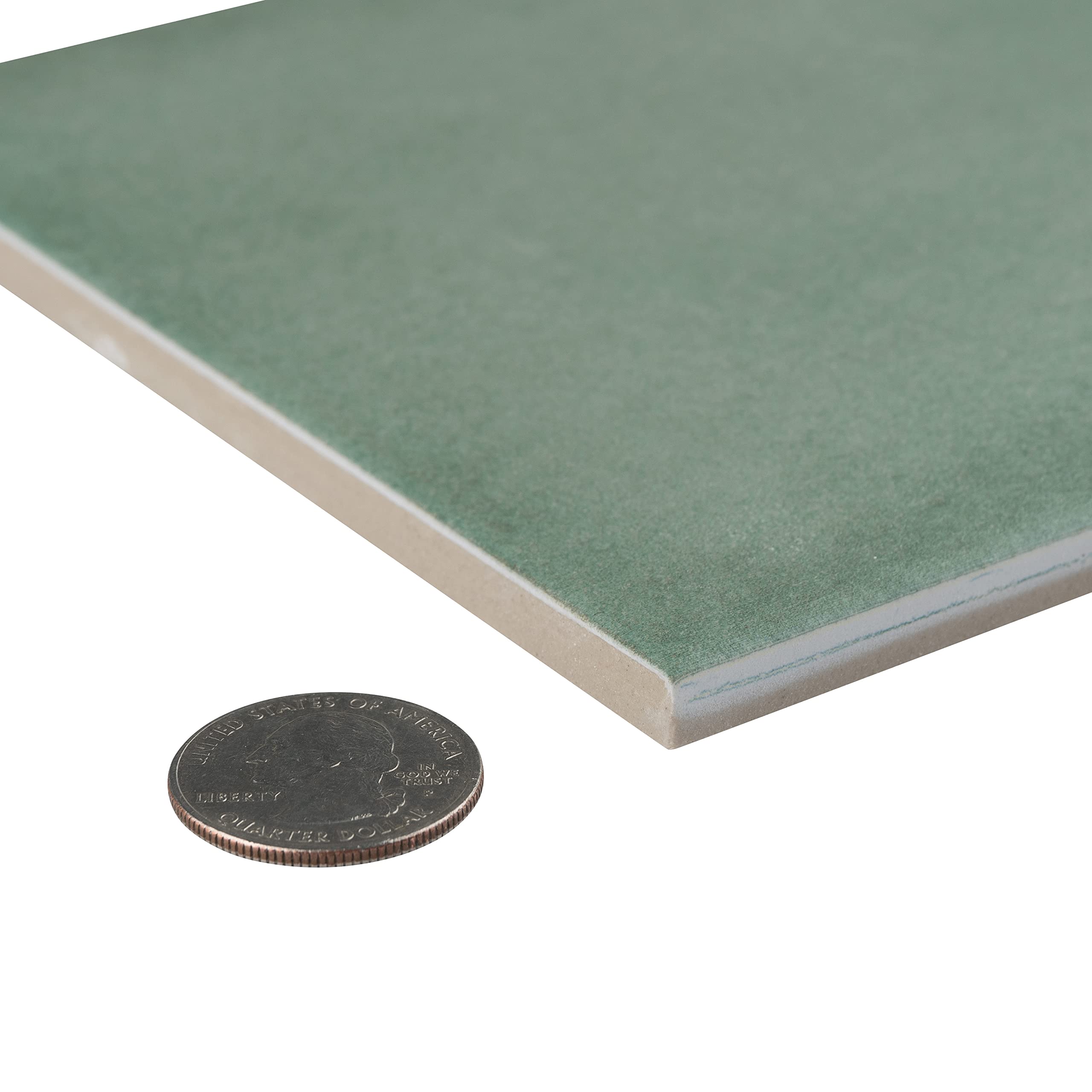 Merola Tile Matter Green 6x6 Inch Porcelain Floor and Wall Tile - Perfect for Kitchen Backsplash, Bathroom & Shower Walls