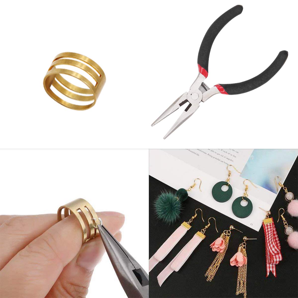 1504pcs Jewelry Making Kit with Open Jump Rings, Lobster Clasps & Tools - Bright Silver Jump Ring Set for Necklace Repair, DIY Jewelry Crafting - Perfect for Home Jewelry Making & Professional Repair Work