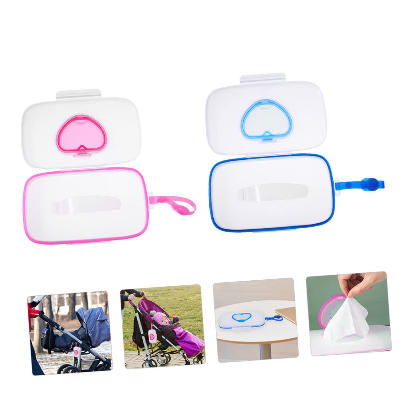 Wakauto 10-Pack Reusable Mini Plastic Tissue Box Dispenser for Wet Wipes - Perfect for Home, Office, Car & Travel Use