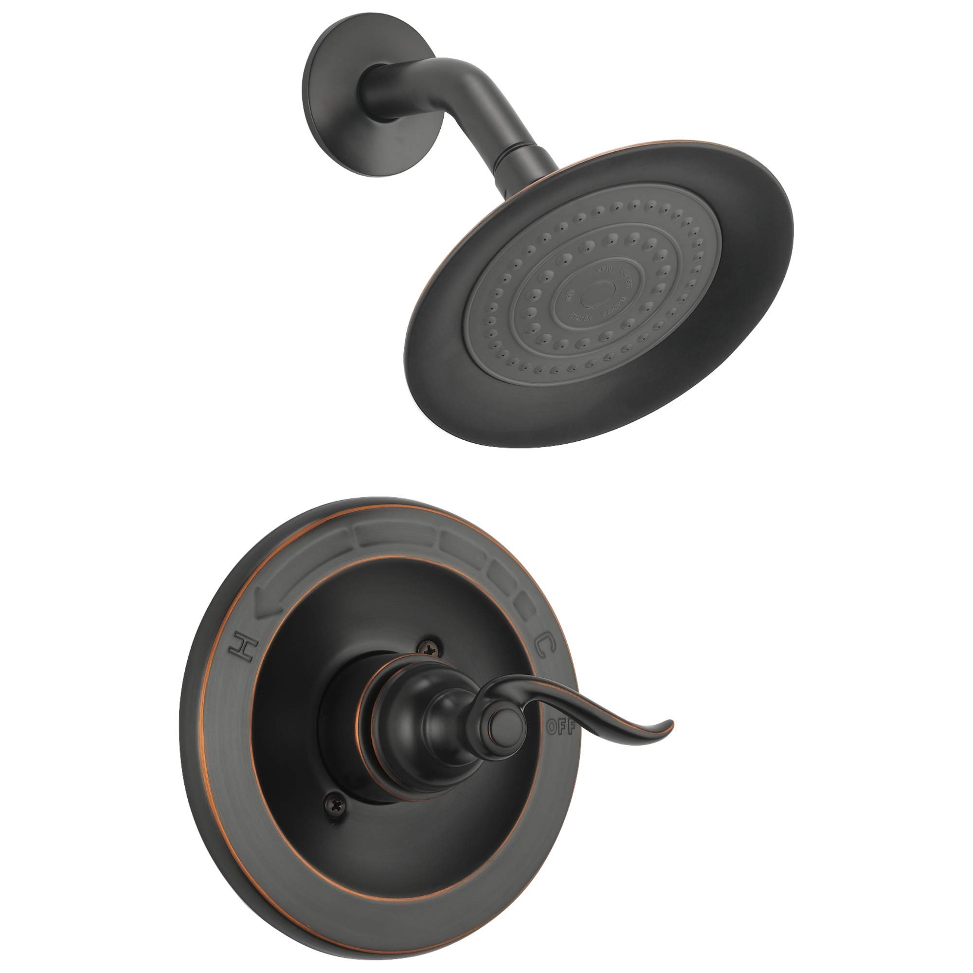 Delta Faucet Windemere Single-Function Shower Trim Kit with Single-Spray Shower Head in Oil Rubbed Bronze (BT14296-OB, Valve Not Included) - Perfect for Bathroom Renovation and Modern Home Upgrade