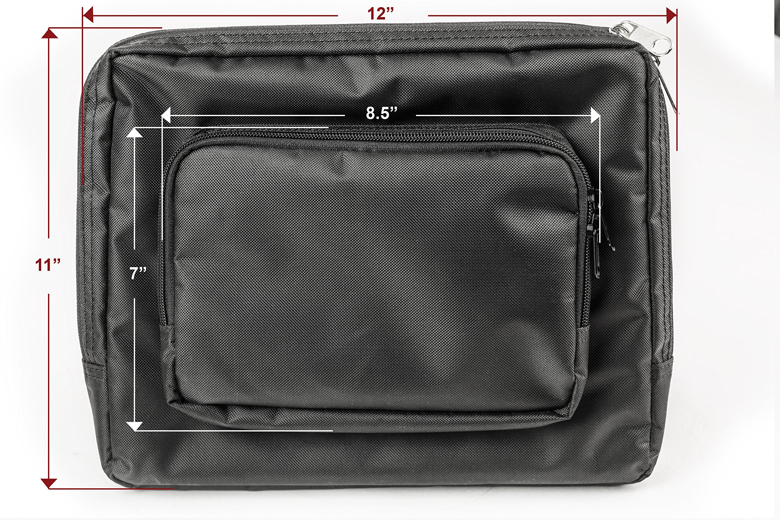 AutoExec AUE14009 Black File Tote Organizer with Insulated Cooler Bag & Tablet Case - Perfect for Office, Travel, and Business Professionals