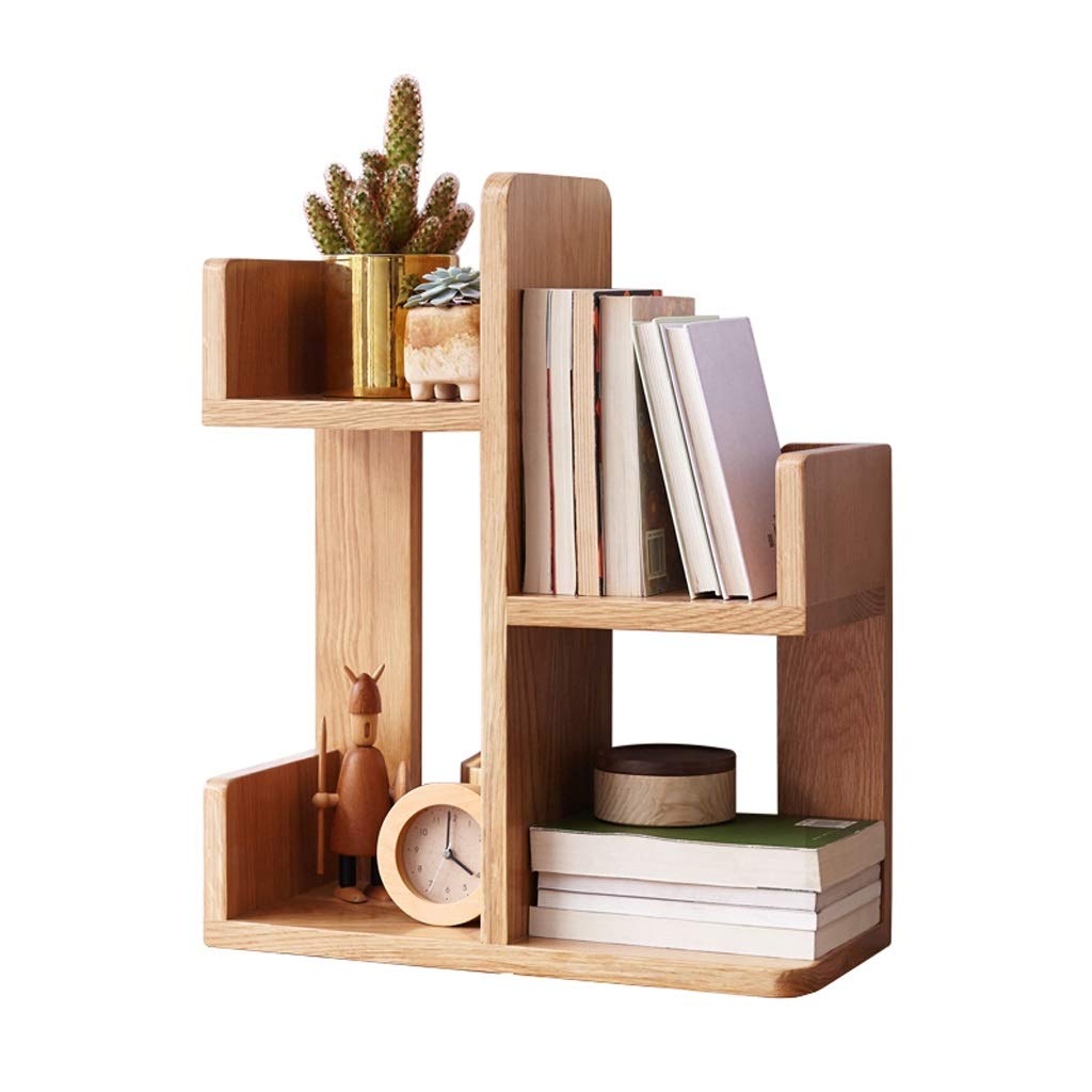ZLASS Wooden File Rack & Bookshelf - Space Saving Desktop Organizer for Office, Home, School | Wooden Storage Shelf for Documents, Books, Magazines | Perfect for Workspace Organization & Small Space Storage