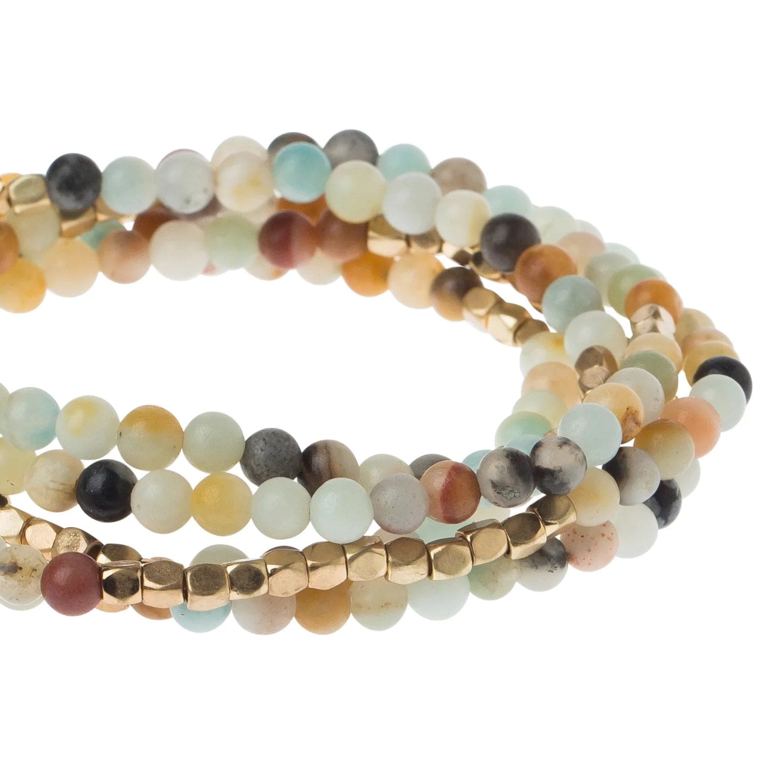 Amazonite Wrap Bracelet for Courage & Confidence - Healing Crystal Jewelry for Stress Relief, Meditation & Positive Energy (Gift for Women, Men)